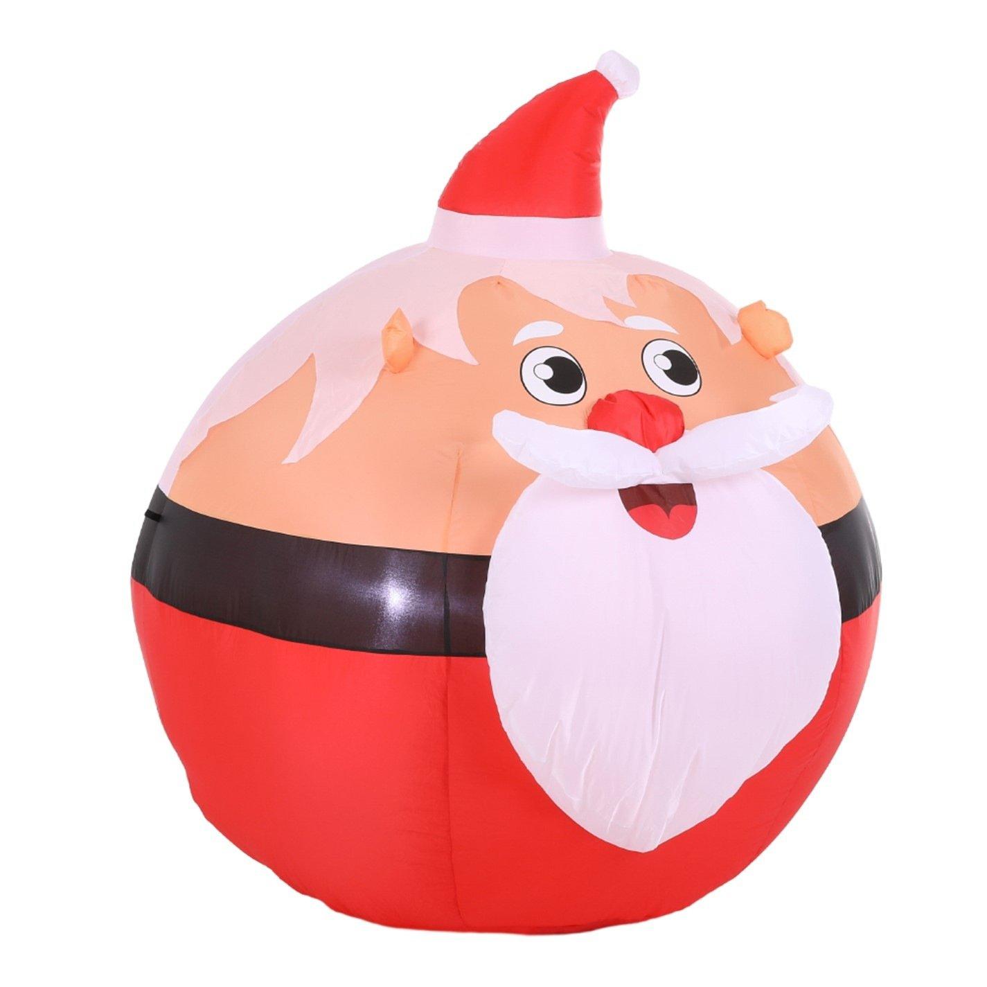 Red - LIFE IDEAS - 120cm Christmas Ball Inflatable Decoration - 3