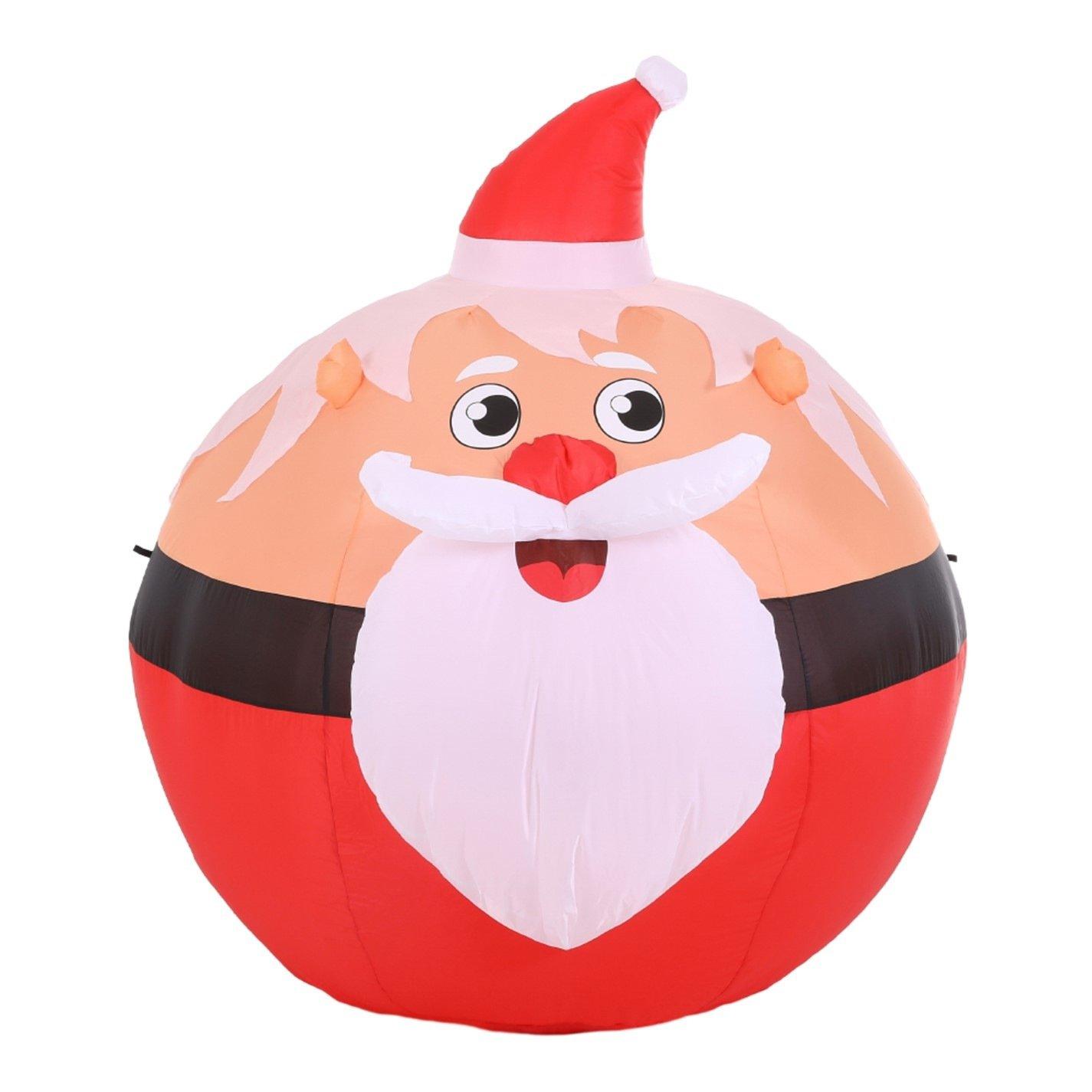 Red - LIFE IDEAS - 120cm Christmas Ball Inflatable Decoration - 4