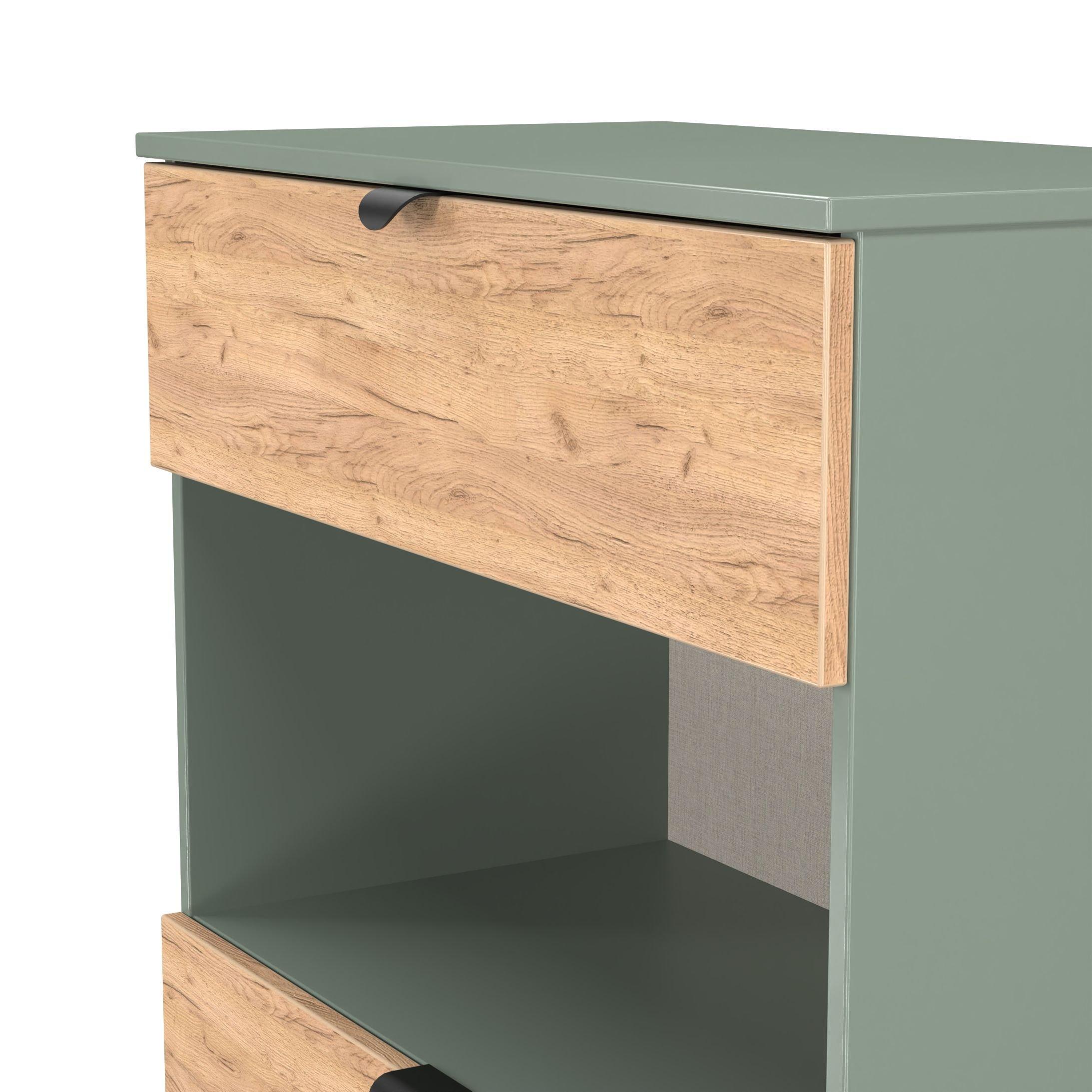 Craft Oak & Ree - Welcome Furniture - Solomon 2 Drawer Open Shelf Deep Chest - 4