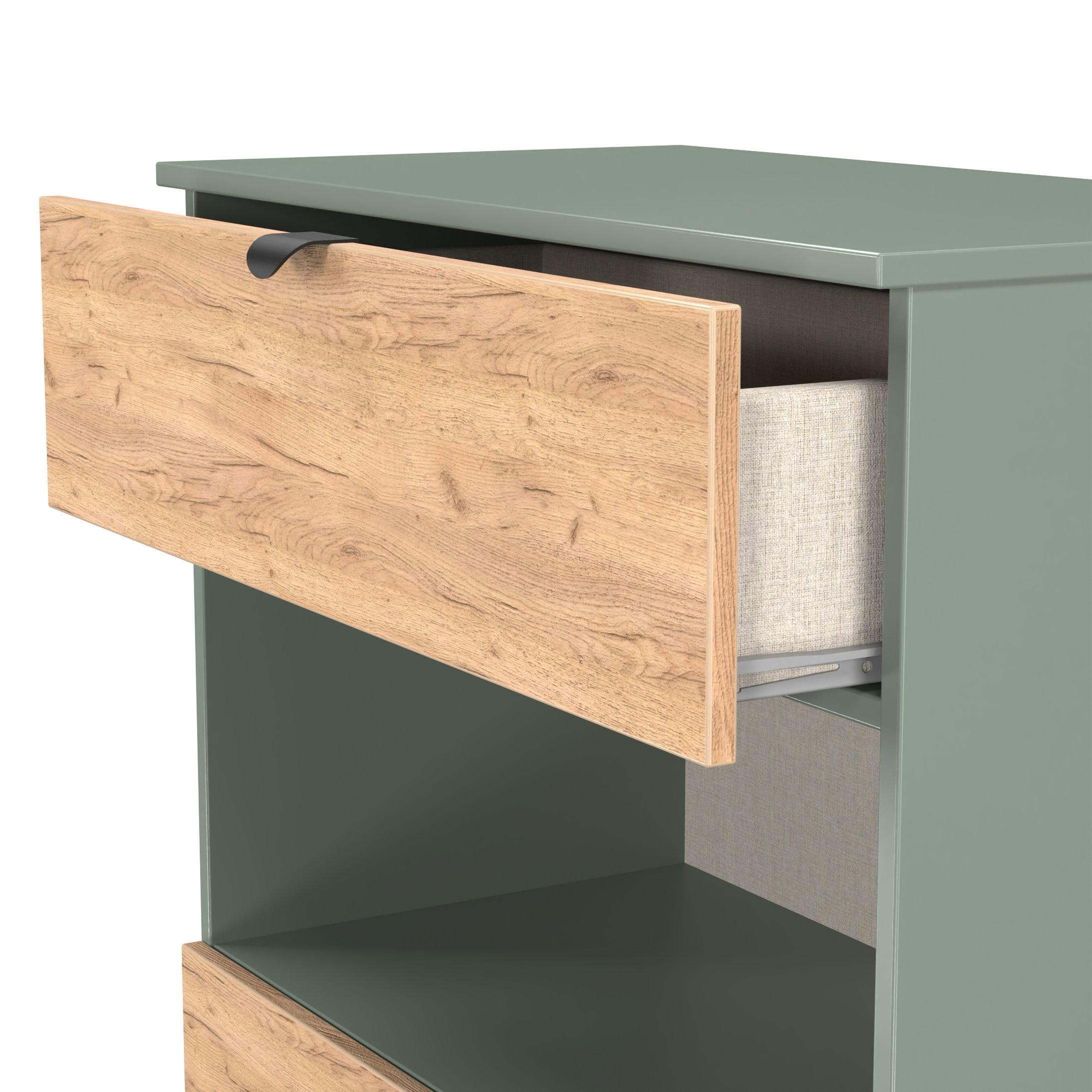 Craft Oak & Ree - Welcome Furniture - Solomon 2 Drawer Open Shelf Deep Chest - 5