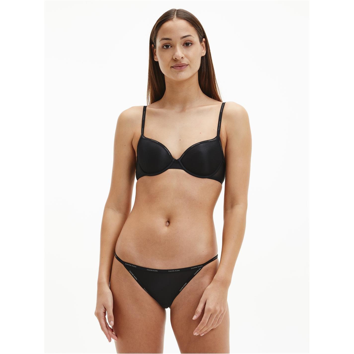 Nero 001 - Calvin Klein - Sheer Marq Demi Lightly Lined Bra - 2