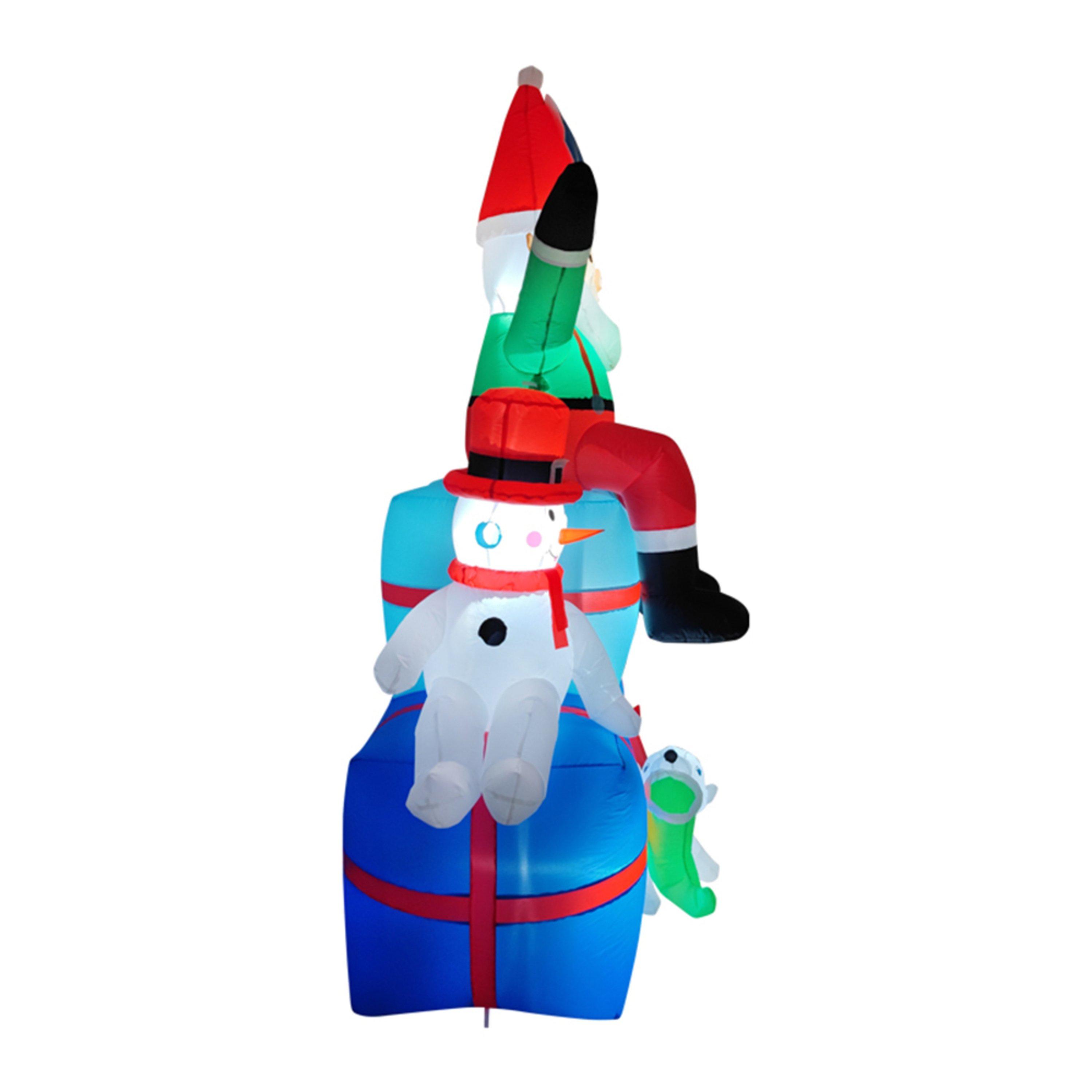 Multi-Colour - LIFE IDEAS - 2.1M Inflatable Santa Claus - 3