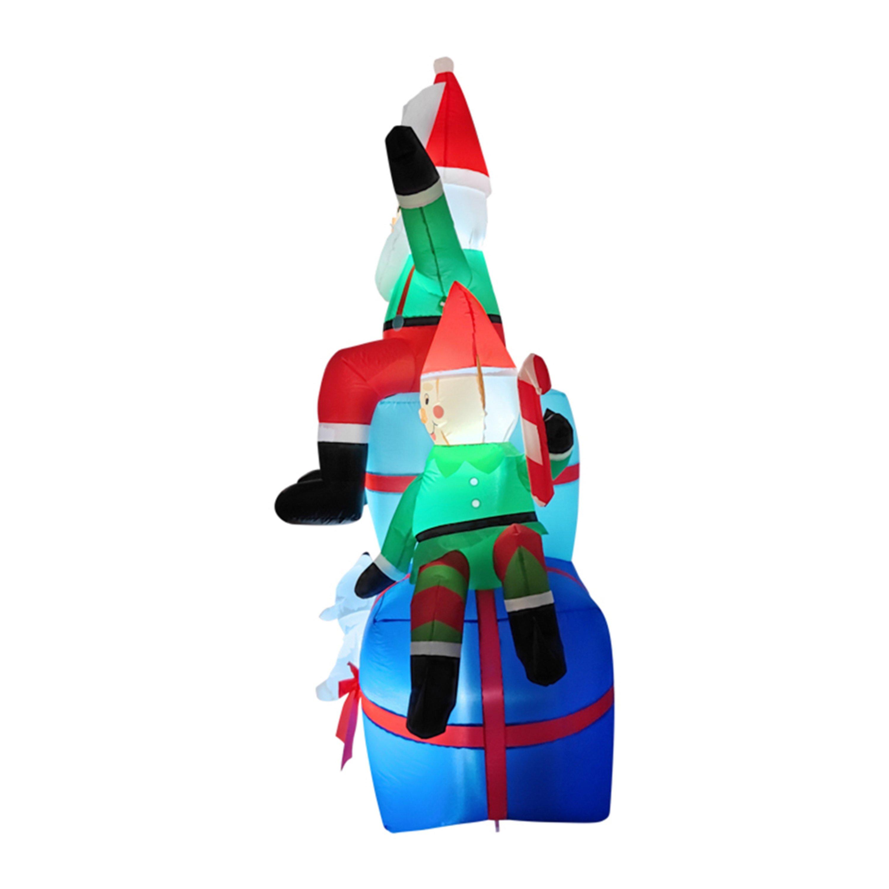 Multi-Colour - LIFE IDEAS - 2.1M Inflatable Santa Claus - 4