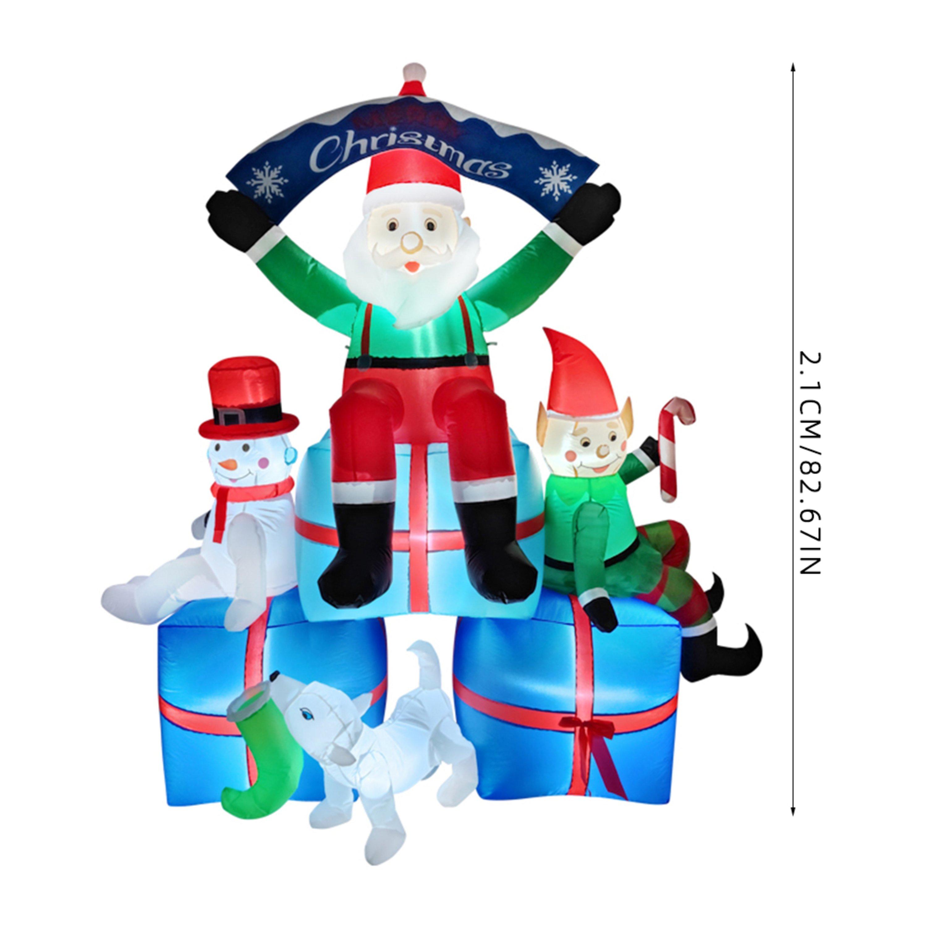 Multi-Colour - LIFE IDEAS - 2.1M Inflatable Santa Claus - 5