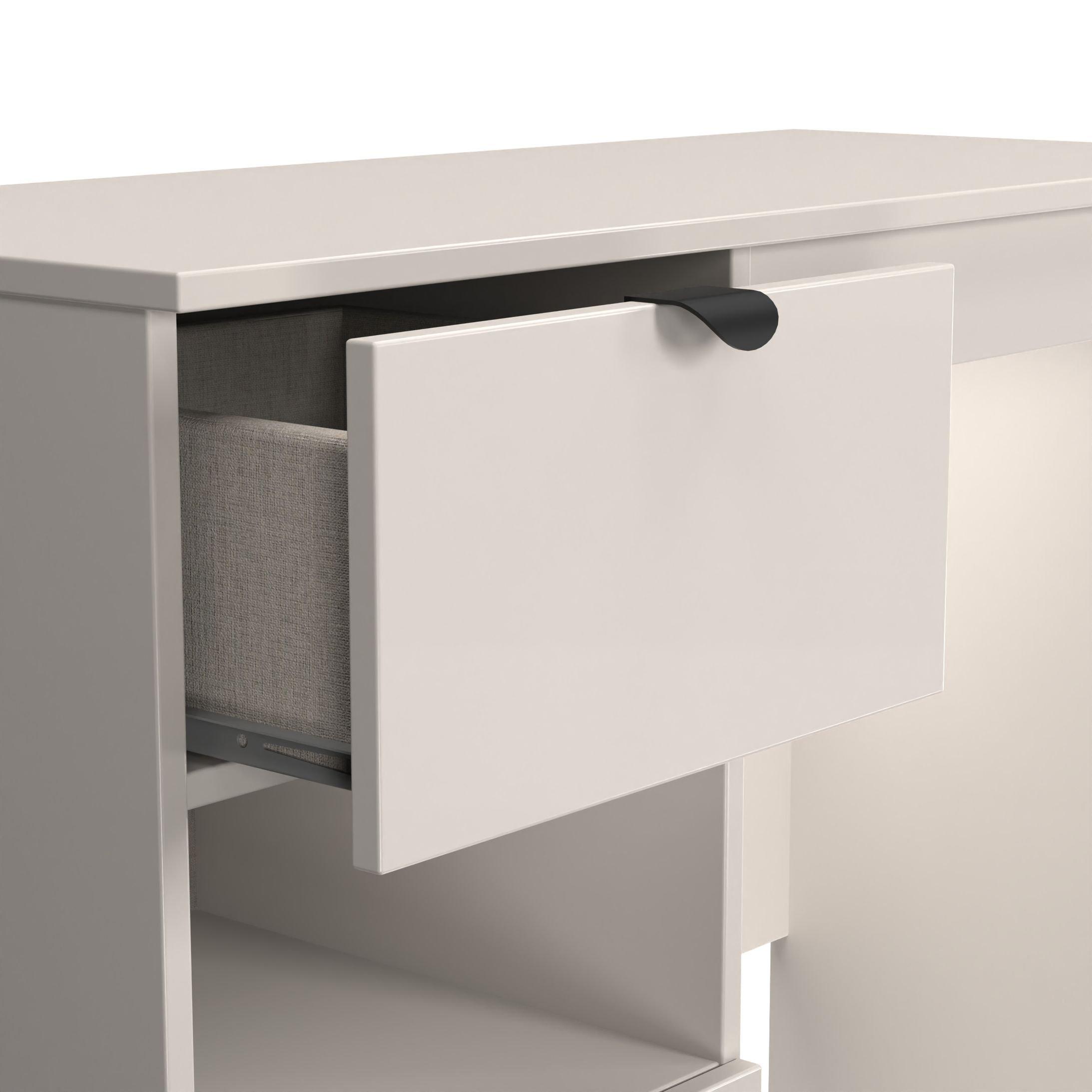 Kashmir Matt - Welcome Furniture - Solomon 2 Drawer Open Shelf Vanity - 5