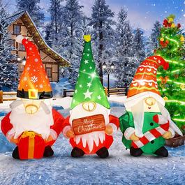 LIFE IDEAS 2.1M Inflatable Christmas Gnome Decoration