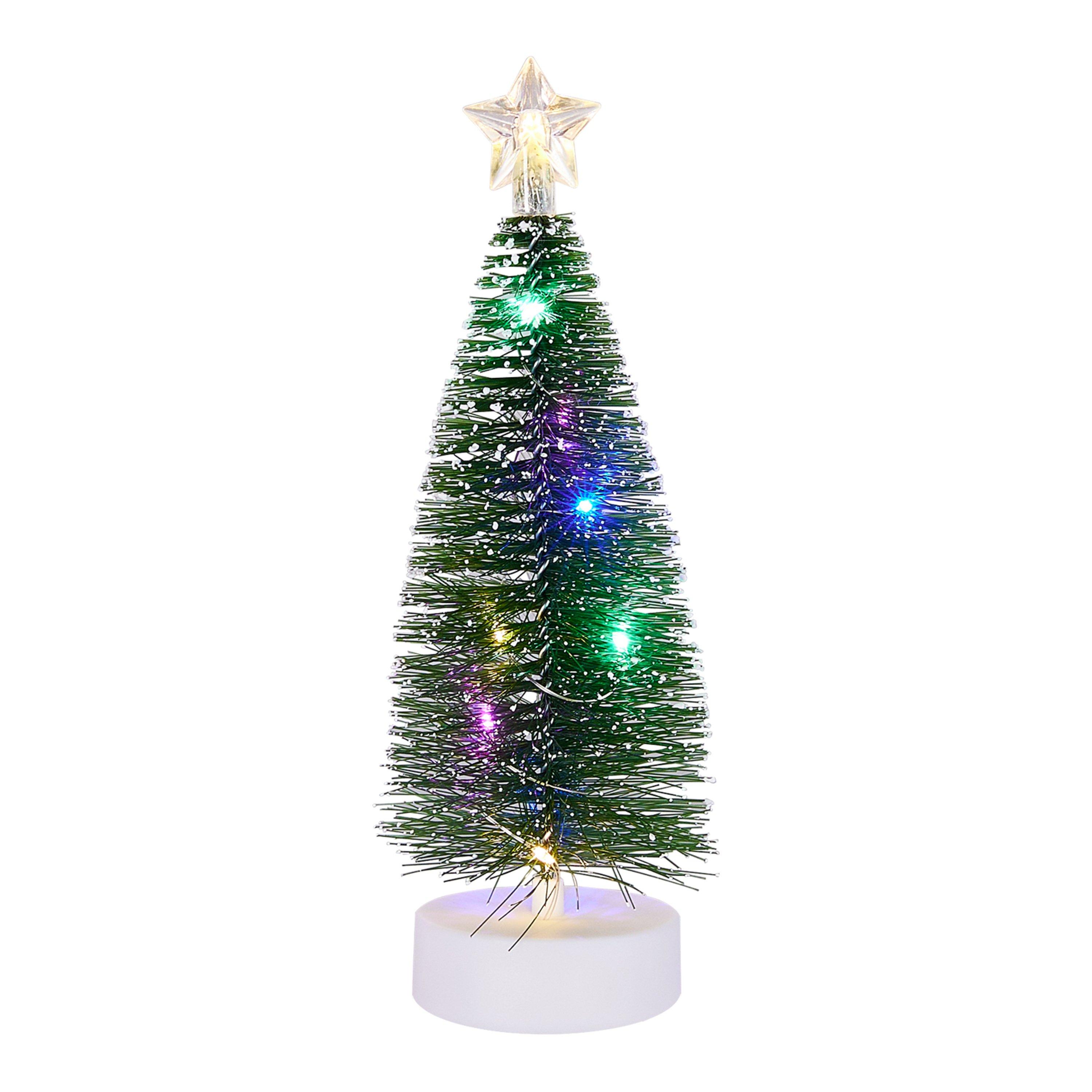 Yellow - LIFE IDEAS - 3PCS Mini Christmas Tree Set with LED Lights - 2