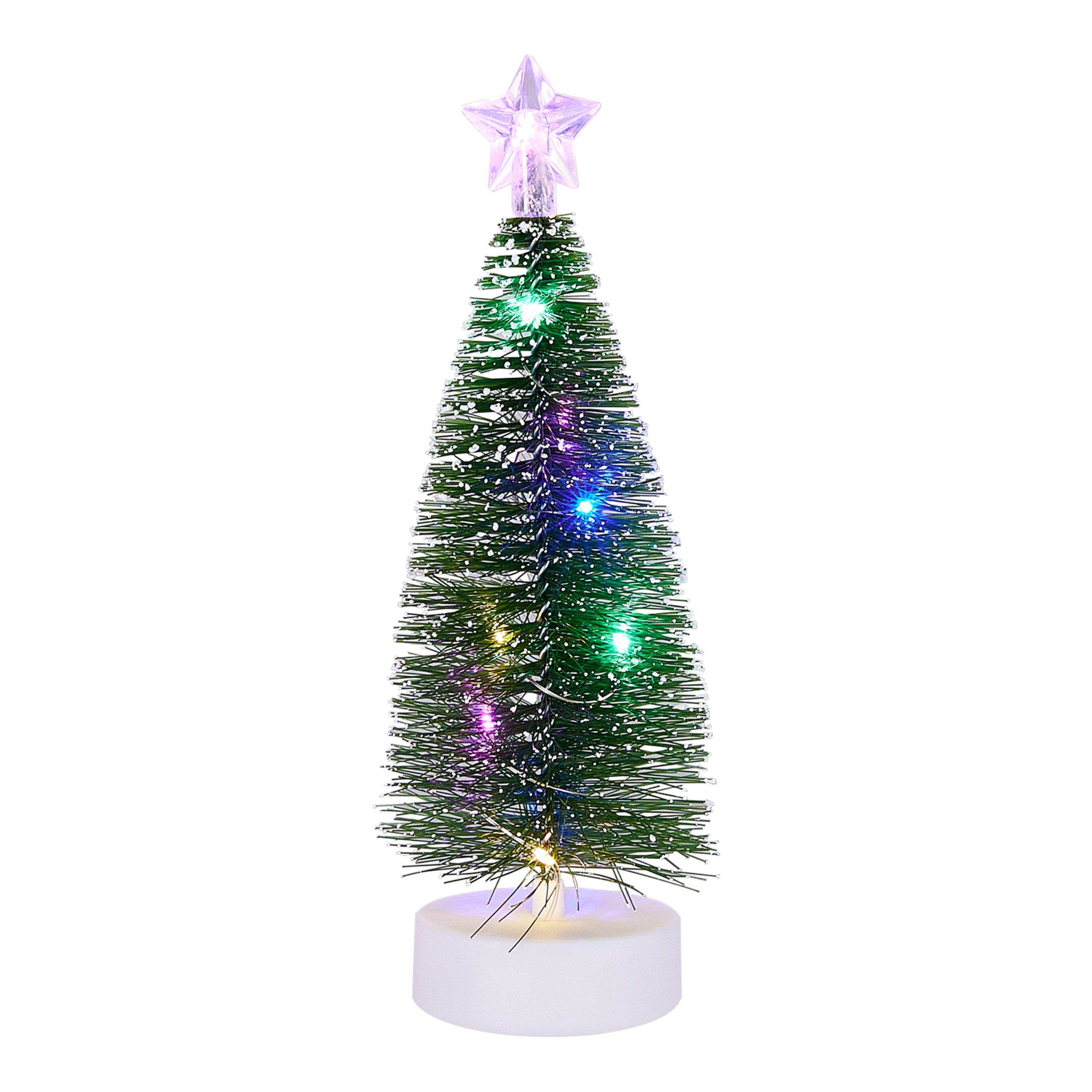 Yellow - LIFE IDEAS - 3PCS Mini Christmas Tree Set with LED Lights - 3