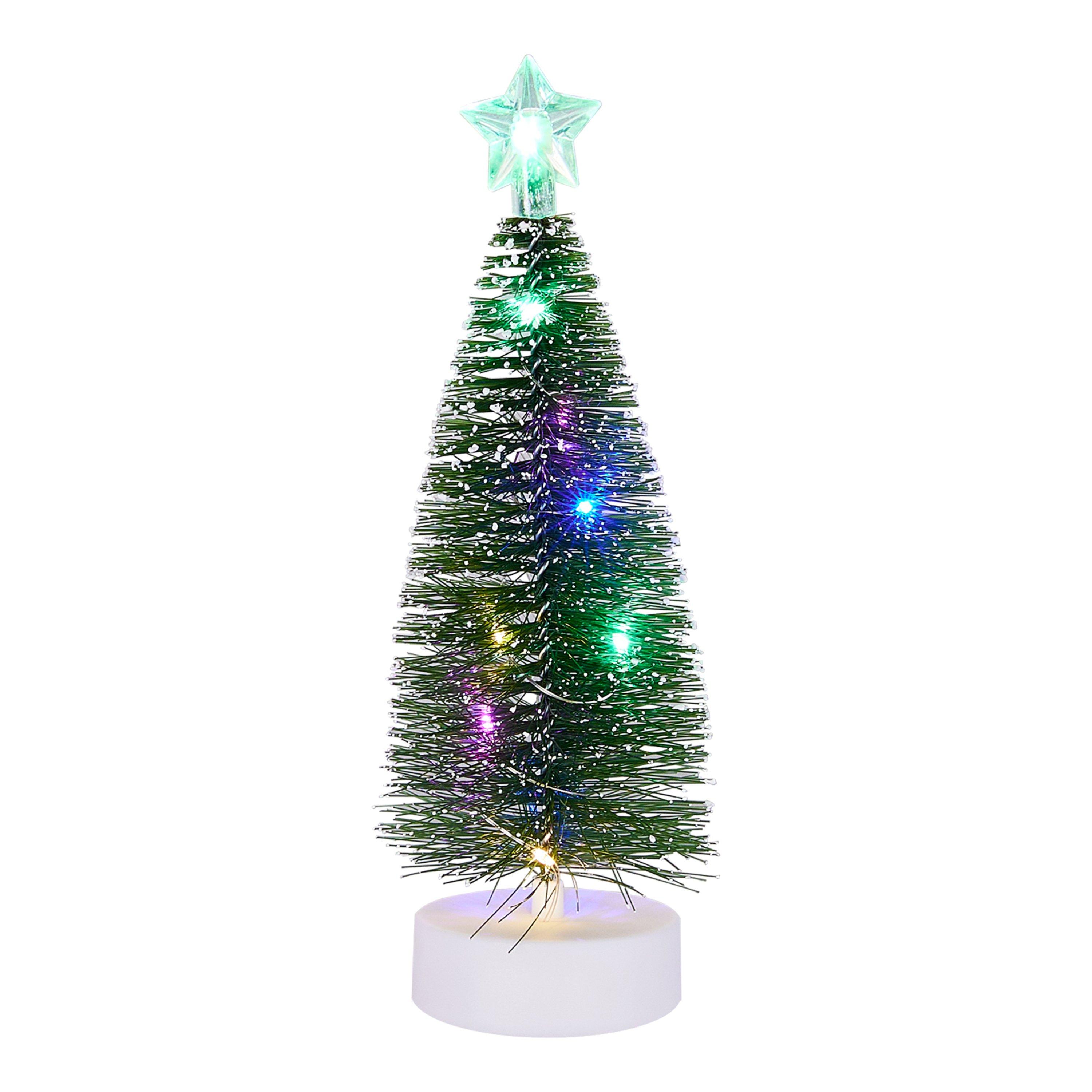 Yellow - LIFE IDEAS - 3PCS Mini Christmas Tree Set with LED Lights - 4