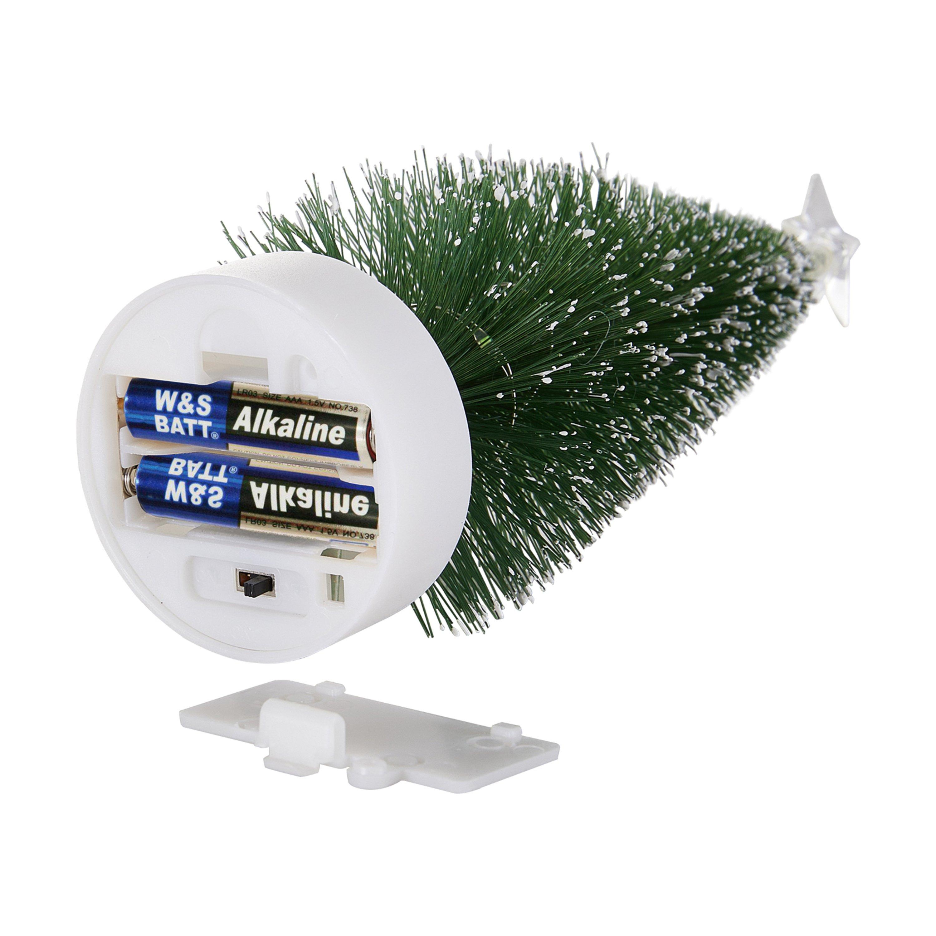 Yellow - LIFE IDEAS - 3PCS Mini Christmas Tree Set with LED Lights - 6