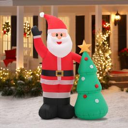 LIFE IDEAS 1.5m Inflatable Father Christmas Air Blown
