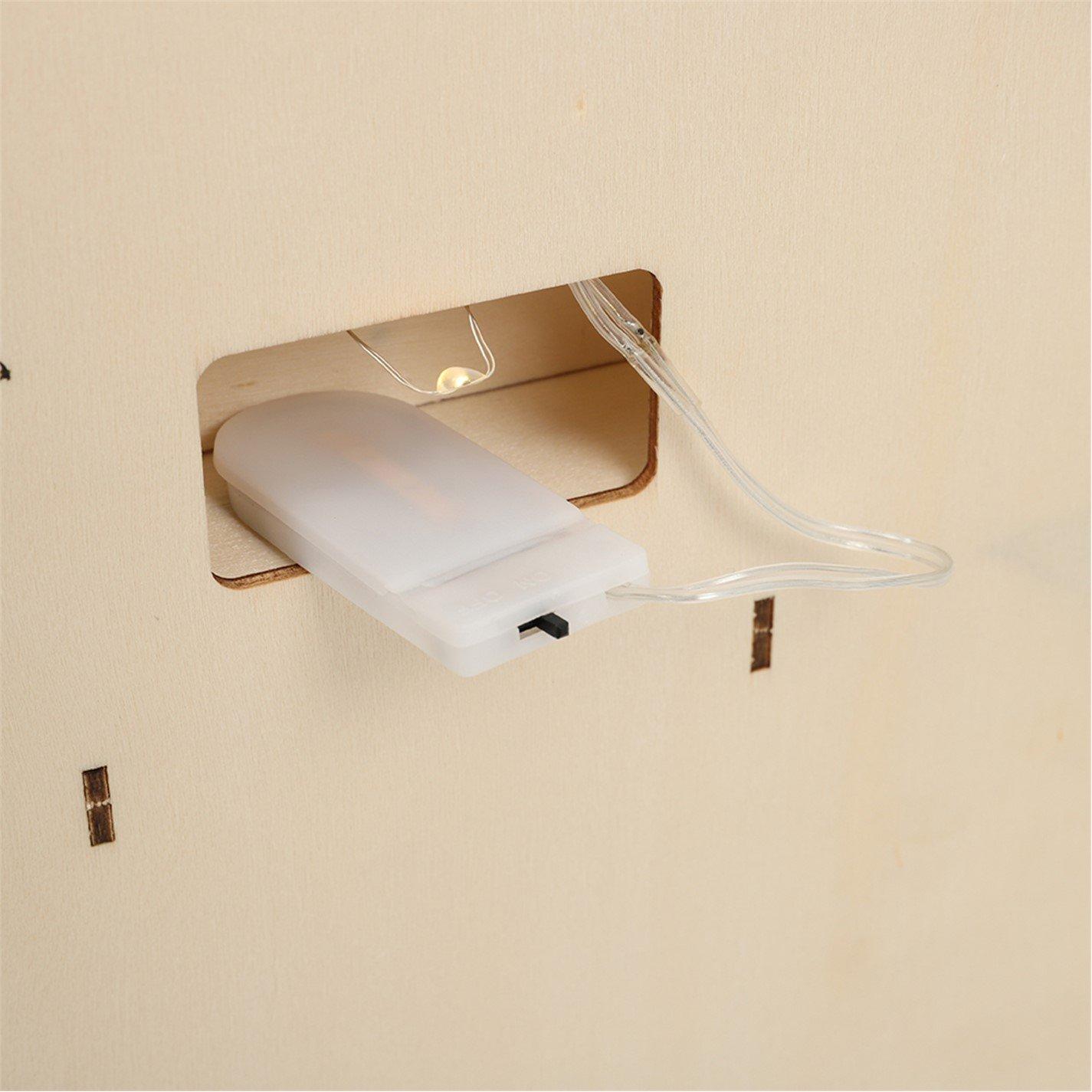 Wood - LIFE IDEAS - Wooden Christmas Advent Calendar with LED Light - 11