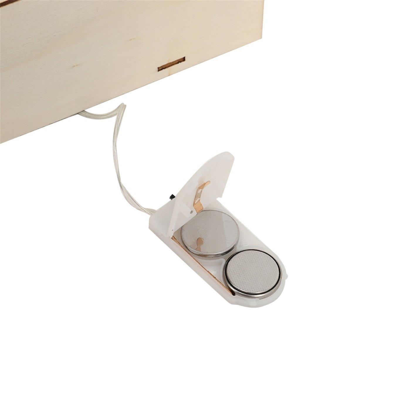 Wood - LIFE IDEAS - Wooden Christmas Advent Calendar with LED Light - 10