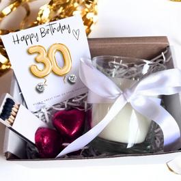 Aye Do Gold 30th Birthday Gift Hamper - Earrings & Candle