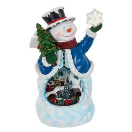 LIFE IDEAS Christmas Xmas Snowman Music Box Ornament