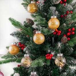 LIFE IDEAS 24 Transparent Christmas Balls