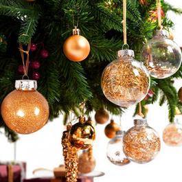 LIFE IDEAS 24 Transparent Christmas Balls