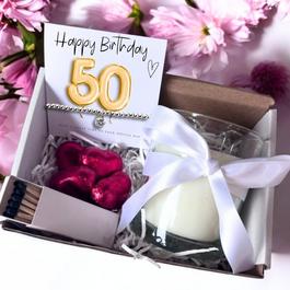 Aye Do Gold 50th Birthday Gift Hamper - Bracelet & Candle