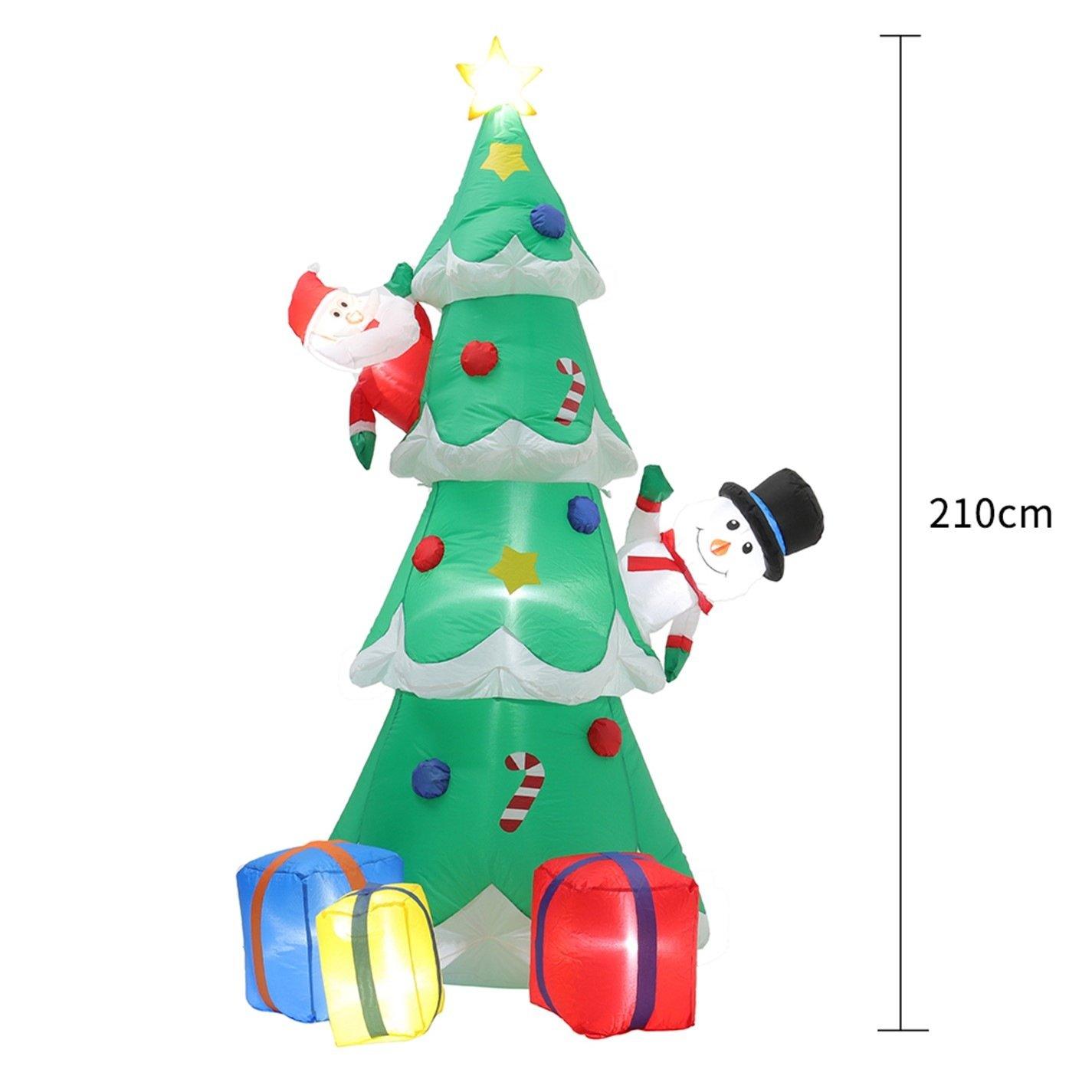 Multi - LIFE IDEAS - Inflatable Xmas Tree Snowman Air Blown - 12
