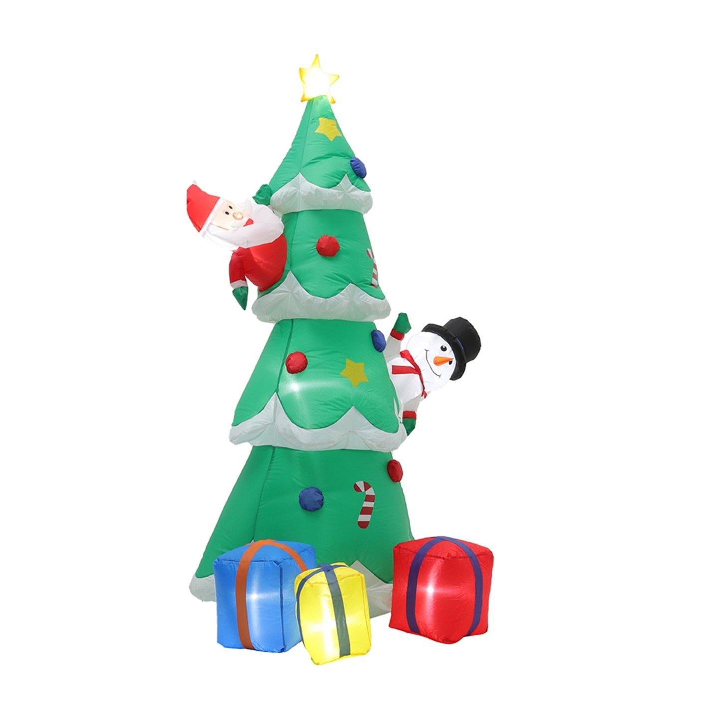 Multi - LIFE IDEAS - Inflatable Xmas Tree Snowman Air Blown - 3
