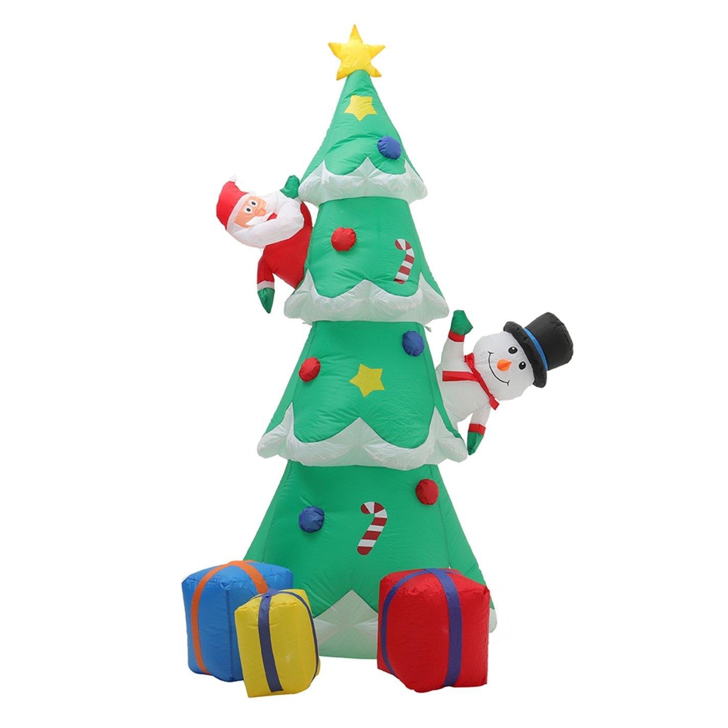 Multi - LIFE IDEAS - Inflatable Xmas Tree Snowman Air Blown - 4