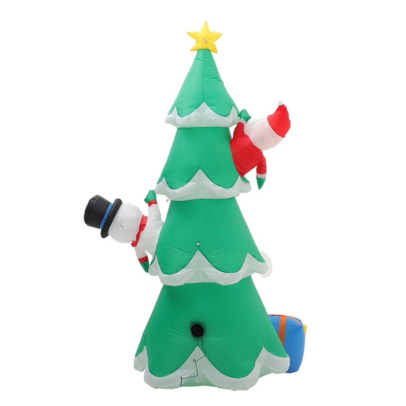 Multi - LIFE IDEAS - Inflatable Xmas Tree Snowman Air Blown - 6