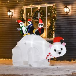 LIFE IDEAS 1.8m Inflatable Penguin Sea Bear Air Blown
