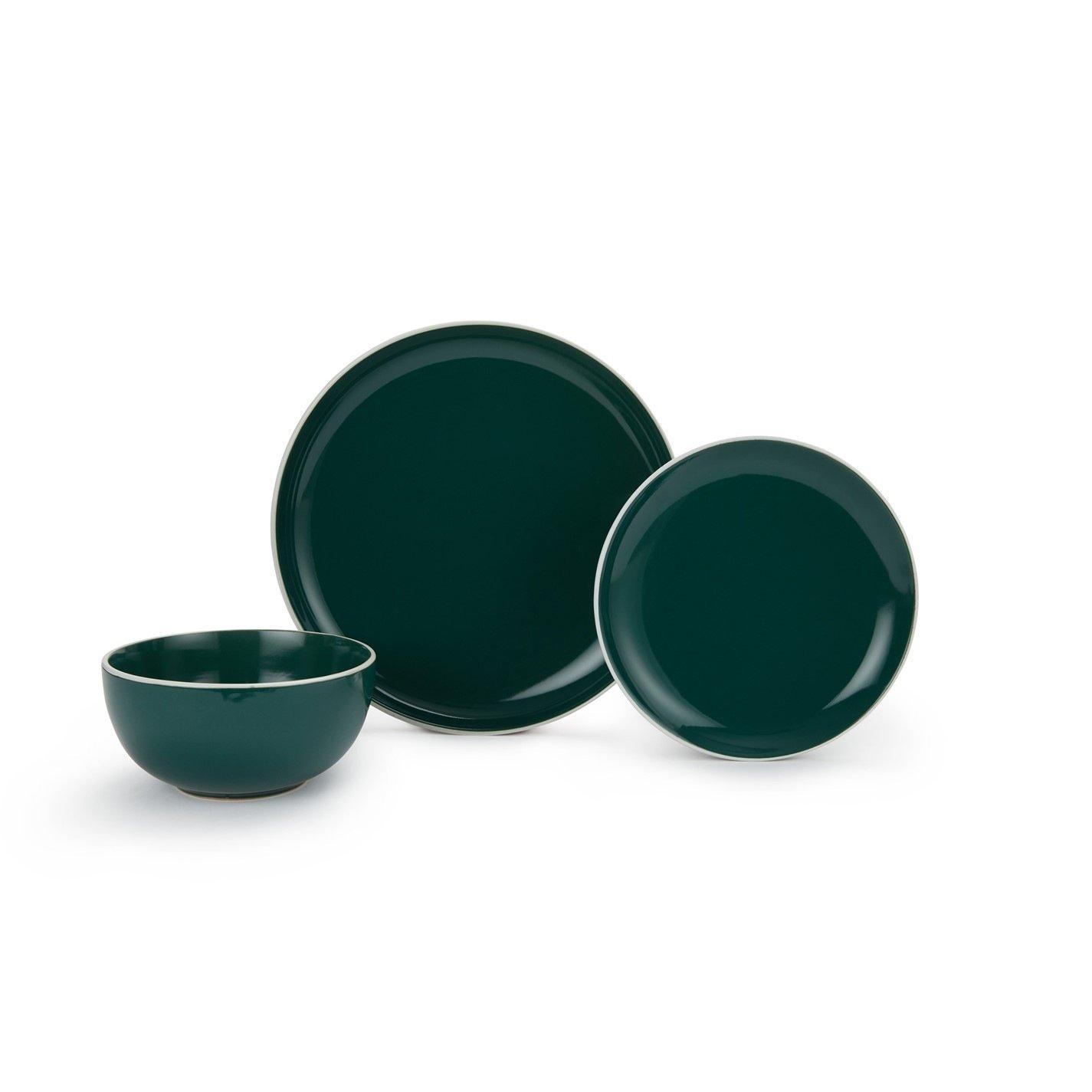 Waterside  12Pc Emerald Dinner Set - Green
