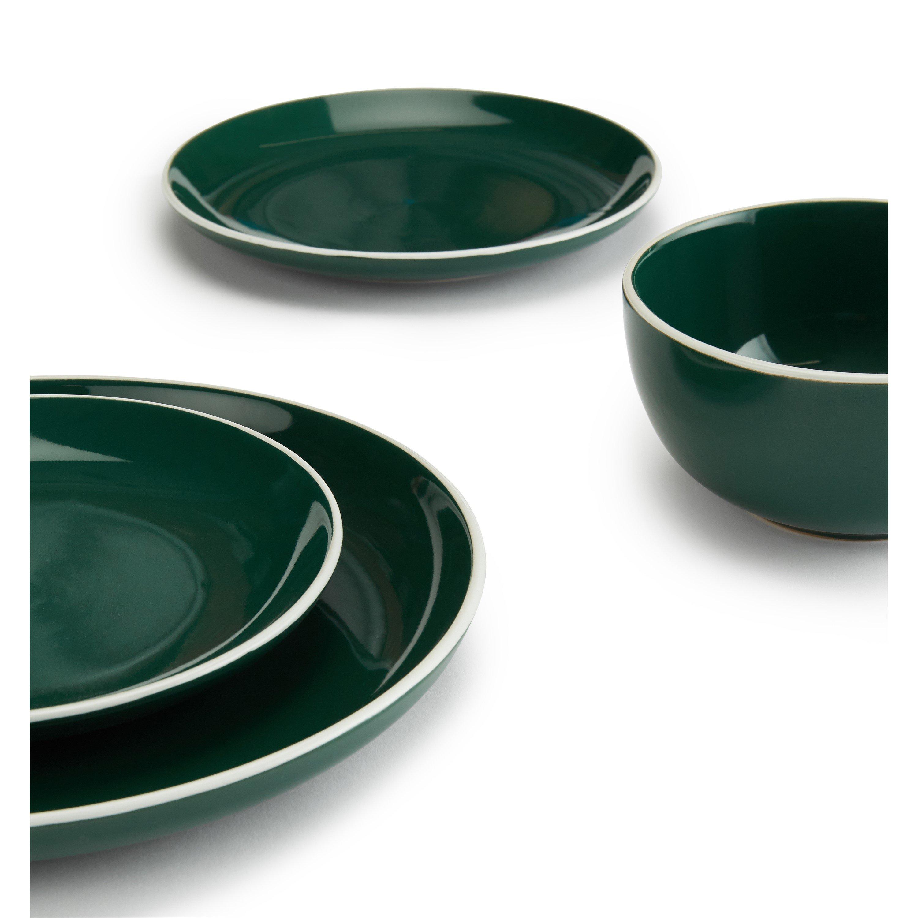 Green - Waterside - 12PC Emerald Dinner Set - 2
