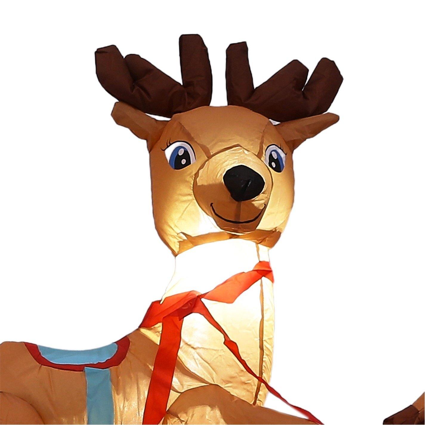 Multi-Colour - LIFE IDEAS - 8.9ft Christmas Inflatable Santa - 7