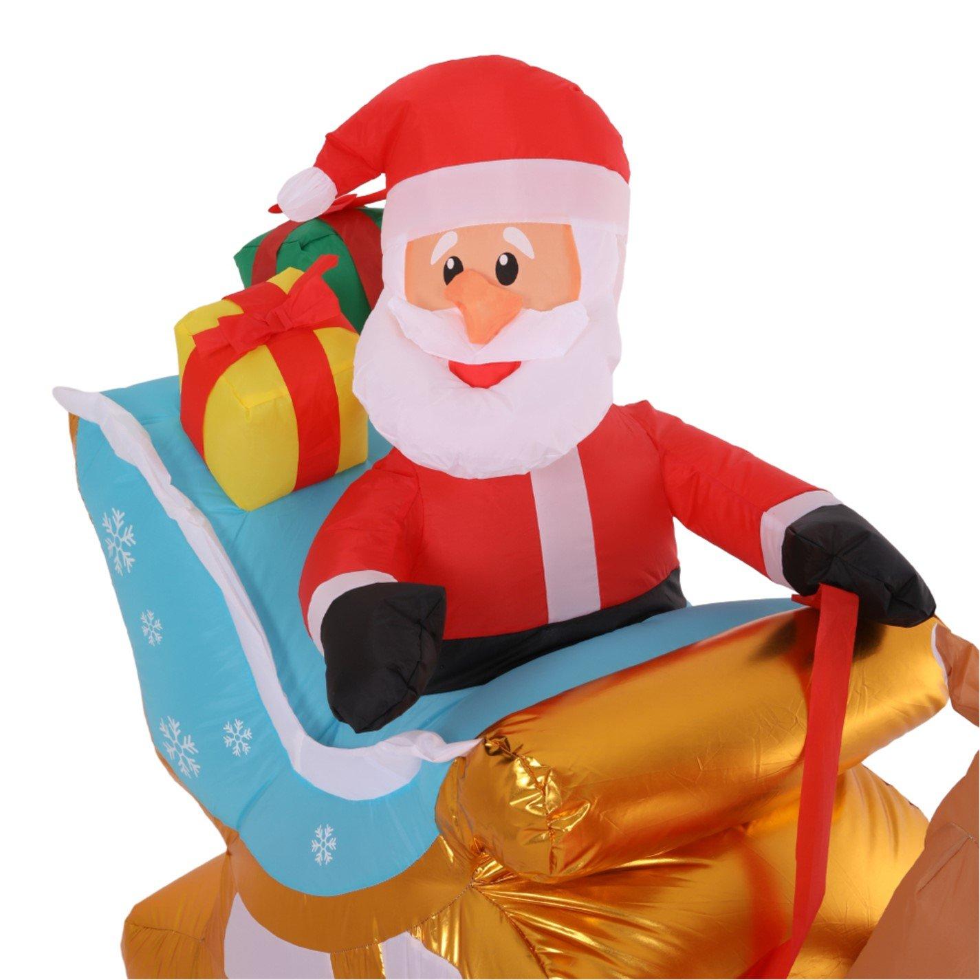 Multi-Colour - LIFE IDEAS - 8.9ft Christmas Inflatable Santa - 8