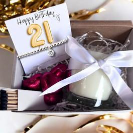 Aye Do Gold 21st Birthday Gift Hamper - Bracelet & Candle