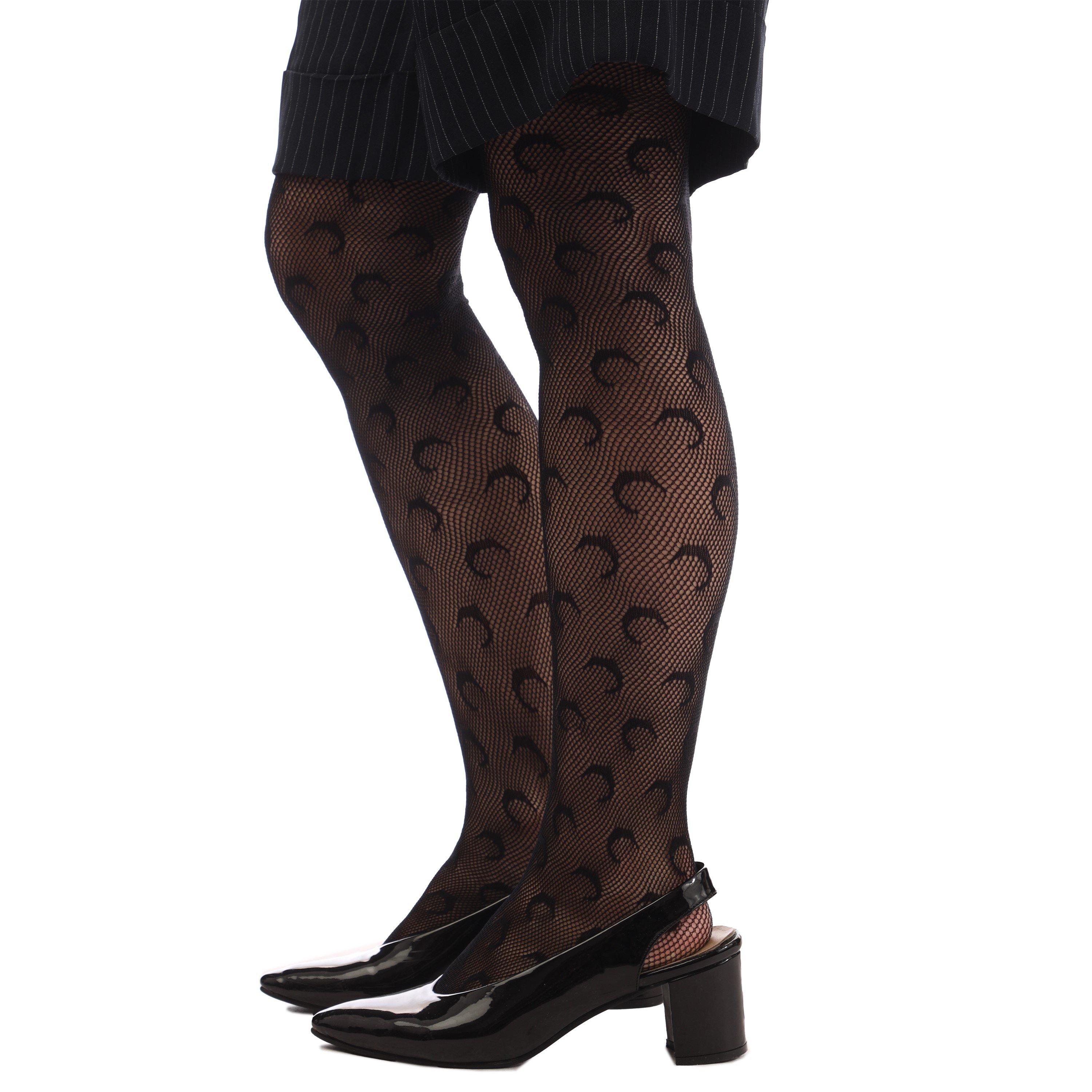 Black - Marine Serre - Women's Fishnet Tights - 2