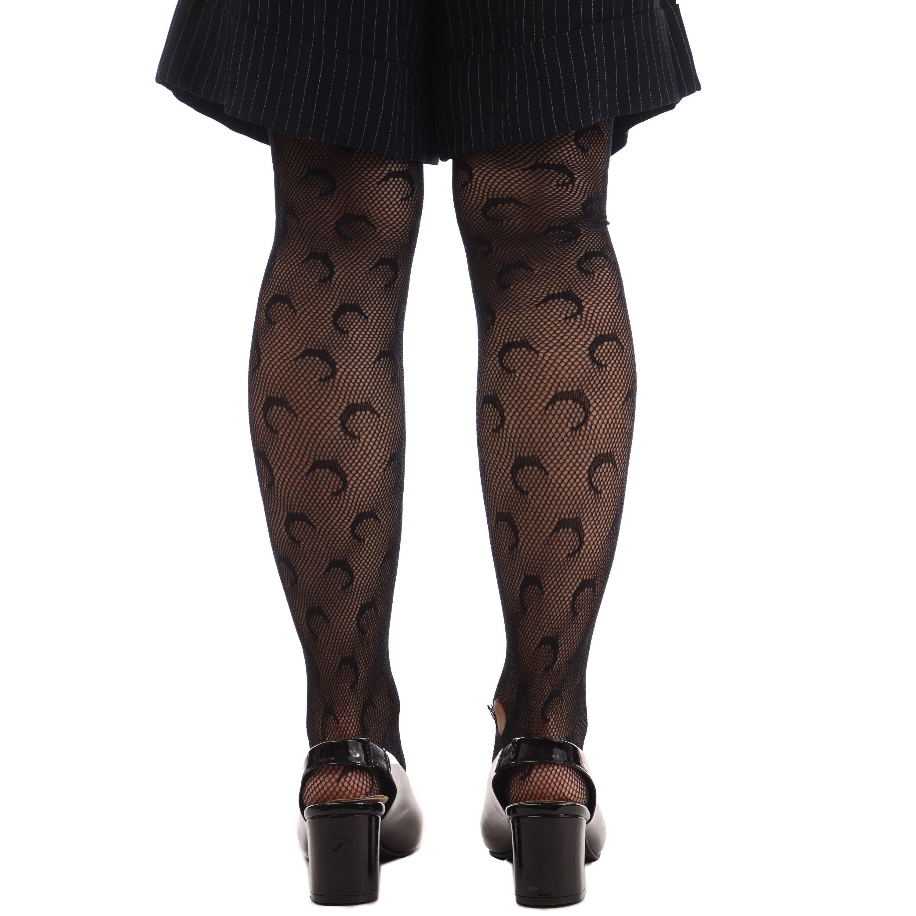 Black - Marine Serre - Women's Fishnet Tights - 3