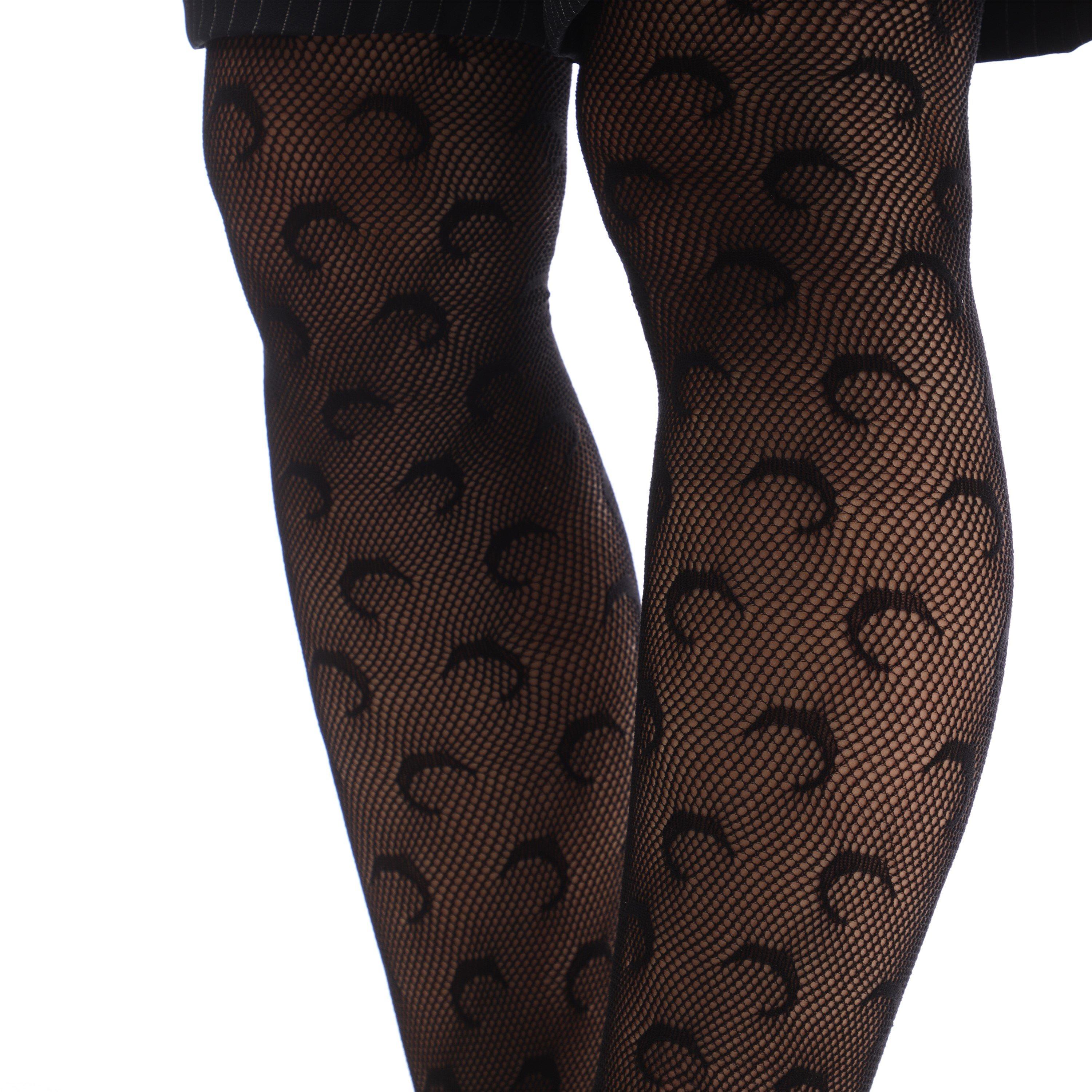 Black - Marine Serre - Women's Fishnet Tights - 4