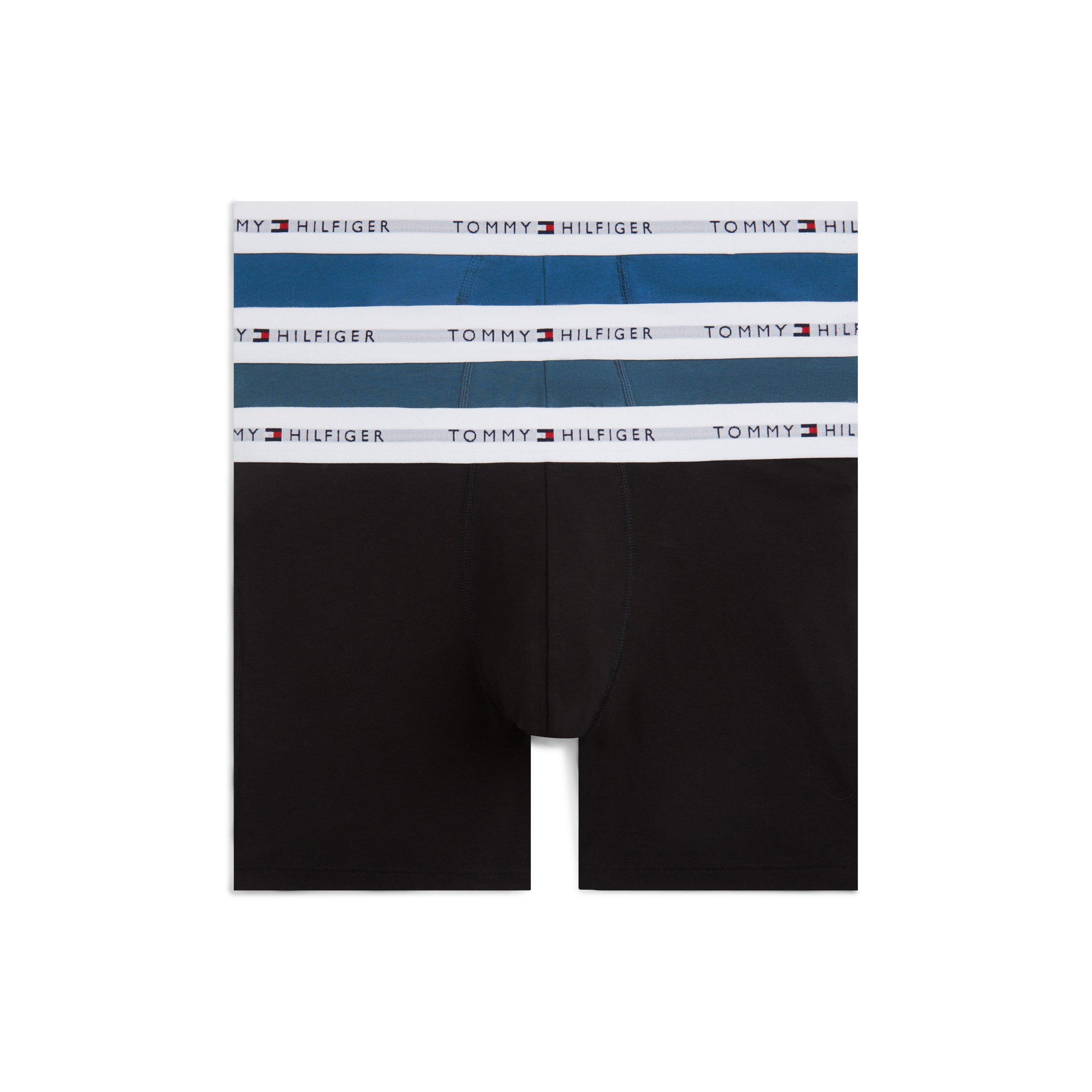 Tommy Hilfiger Men's 3-Pack Boxer Briefs - Blk/Blu/Ag Sea - 2X Large