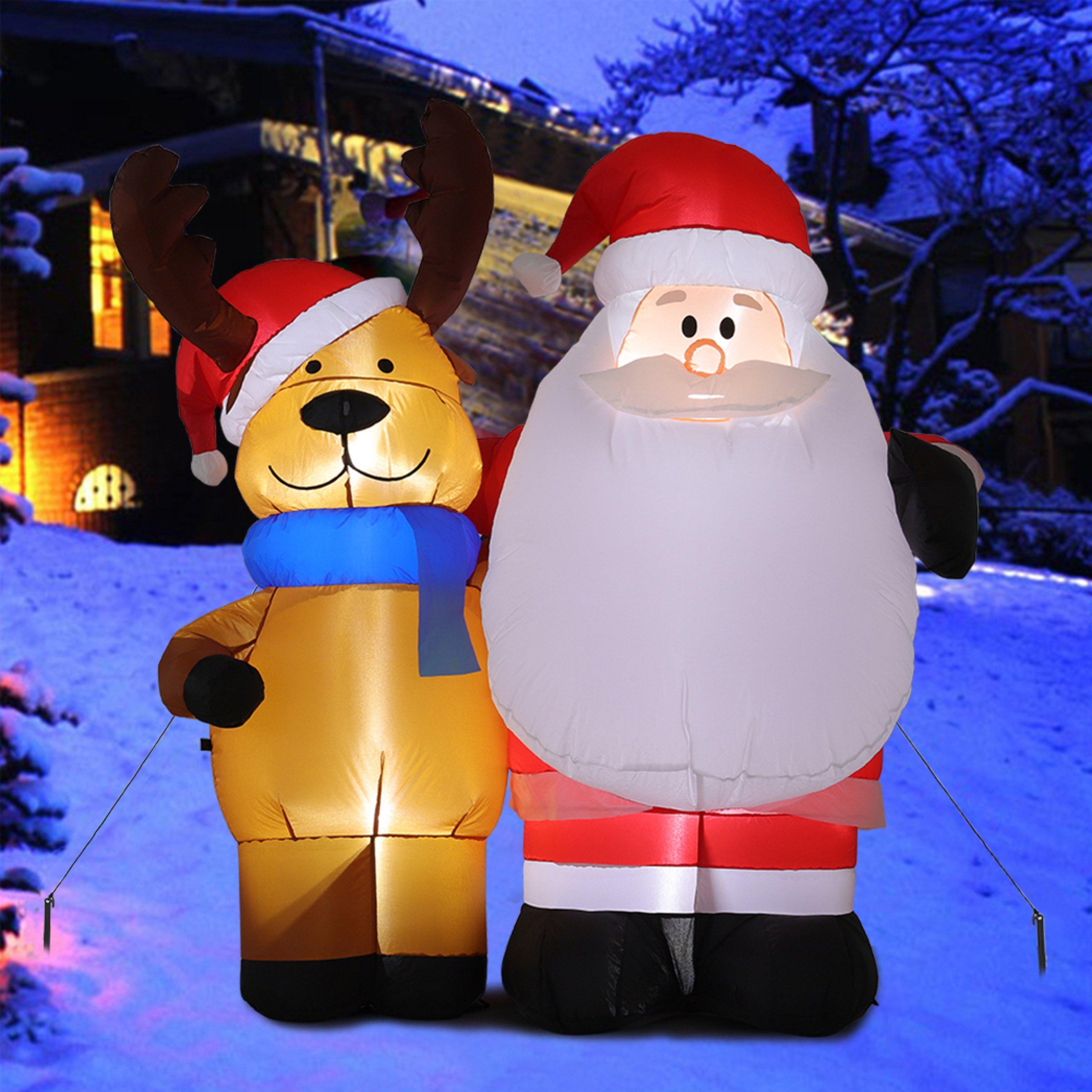Multi - LIFE IDEAS - 1.5m Inflatable Father Christmas Air Blown - 2
