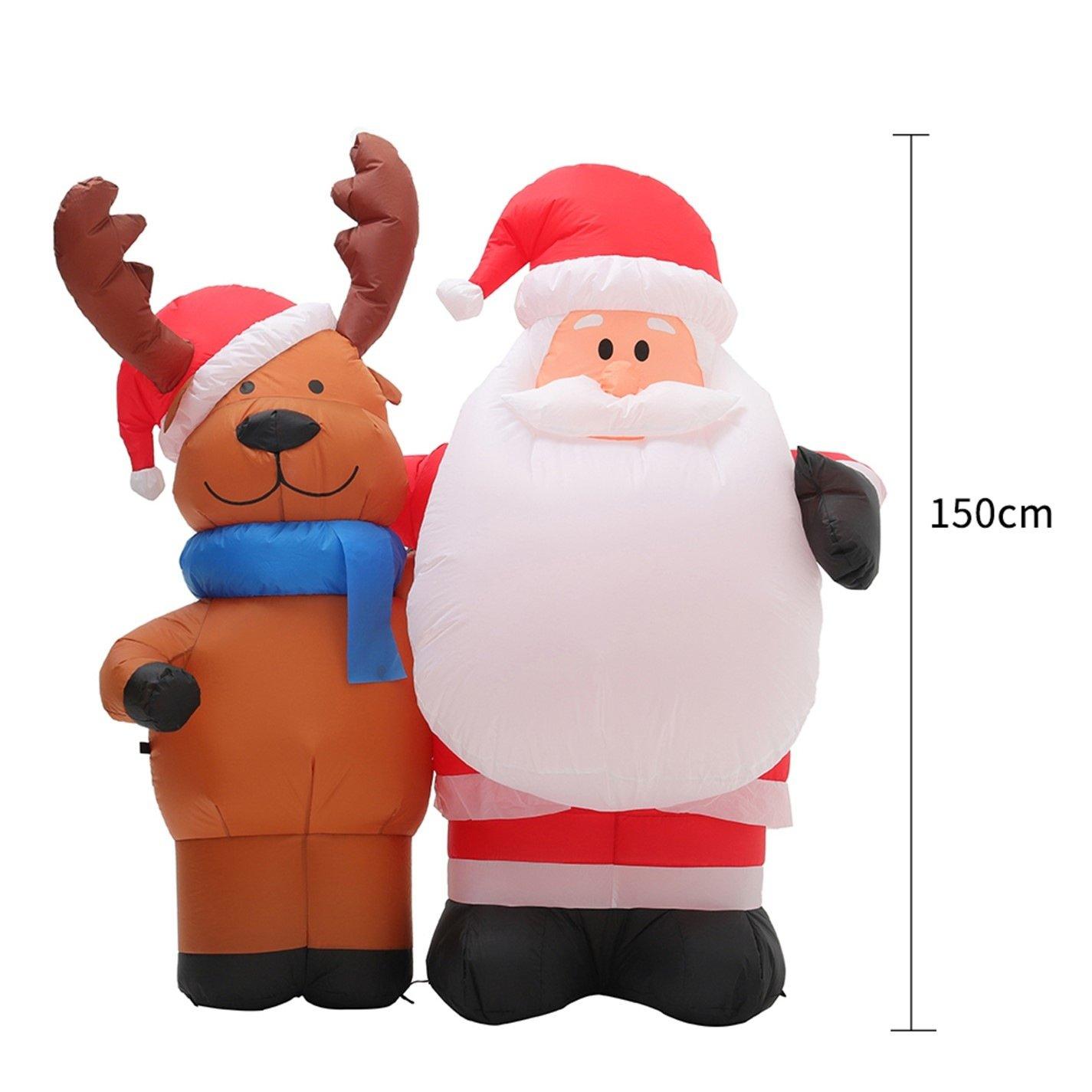 Multi - LIFE IDEAS - 1.5m Inflatable Father Christmas Air Blown - 12