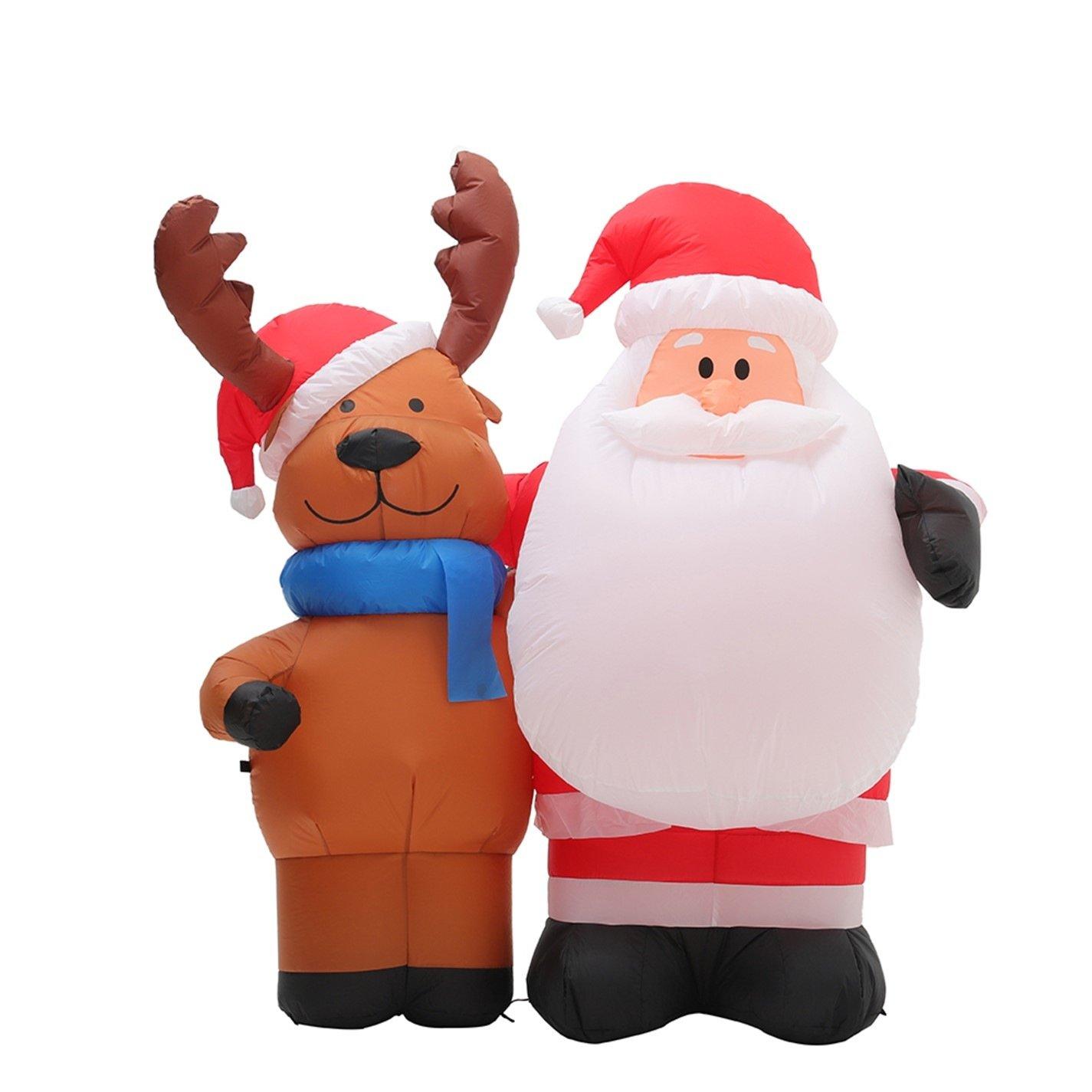 Multi - LIFE IDEAS - 1.5m Inflatable Father Christmas Air Blown - 3