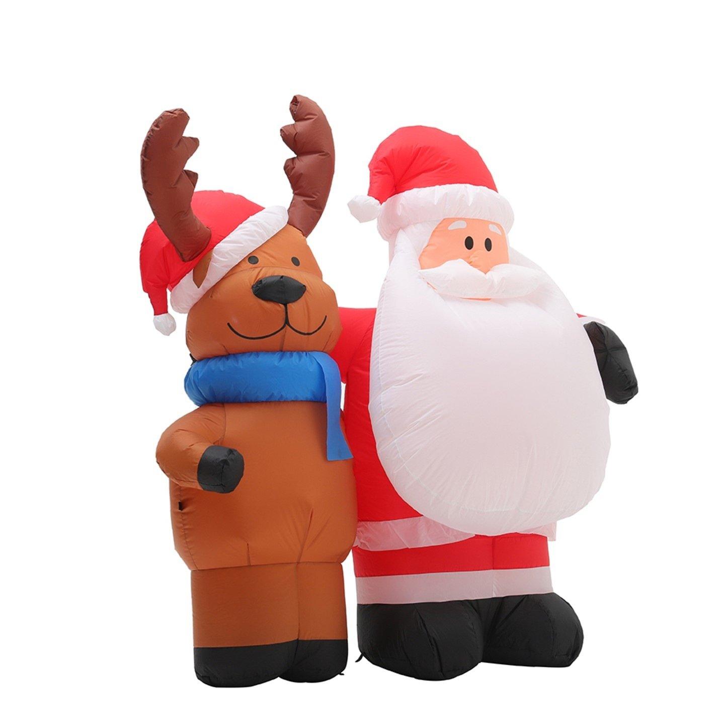 Multi - LIFE IDEAS - 1.5m Inflatable Father Christmas Air Blown - 4