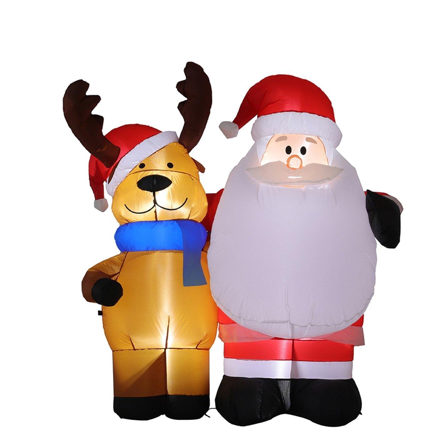 Multi - LIFE IDEAS - 1.5m Inflatable Father Christmas Air Blown - 5