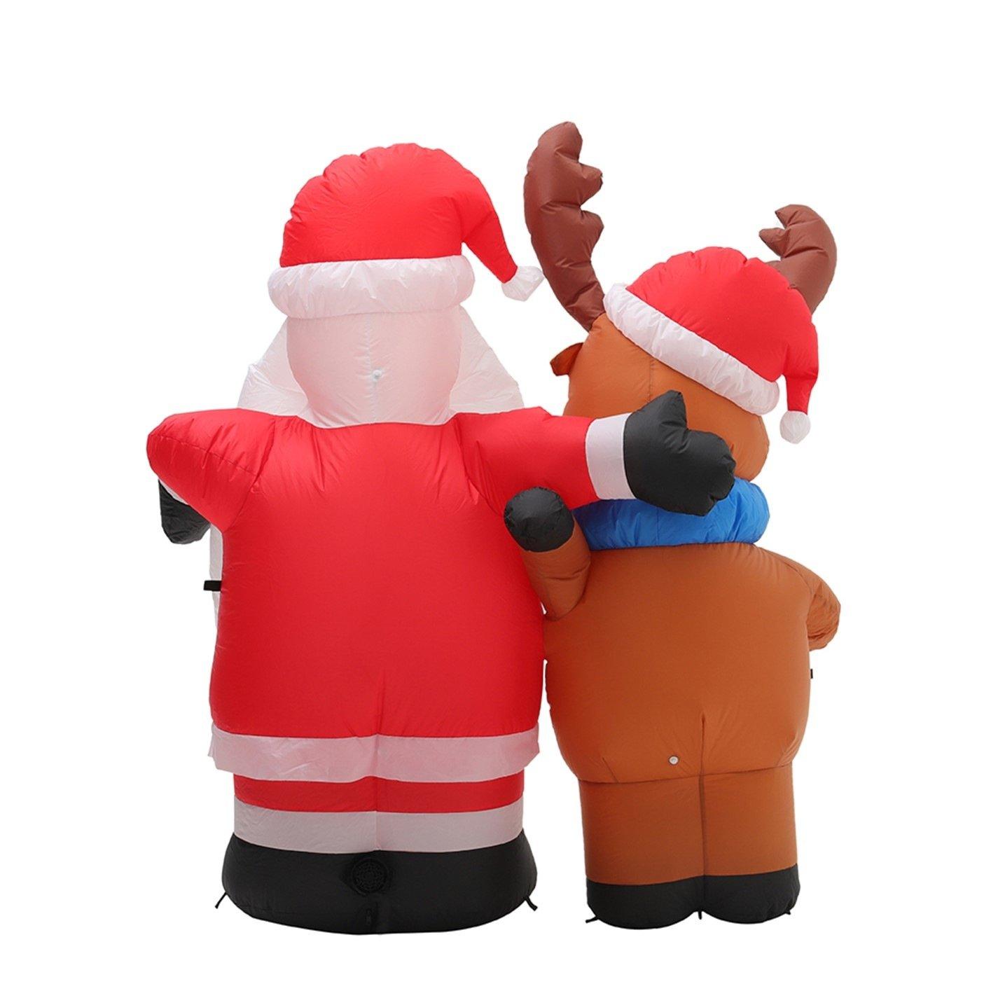 Multi - LIFE IDEAS - 1.5m Inflatable Father Christmas Air Blown - 6