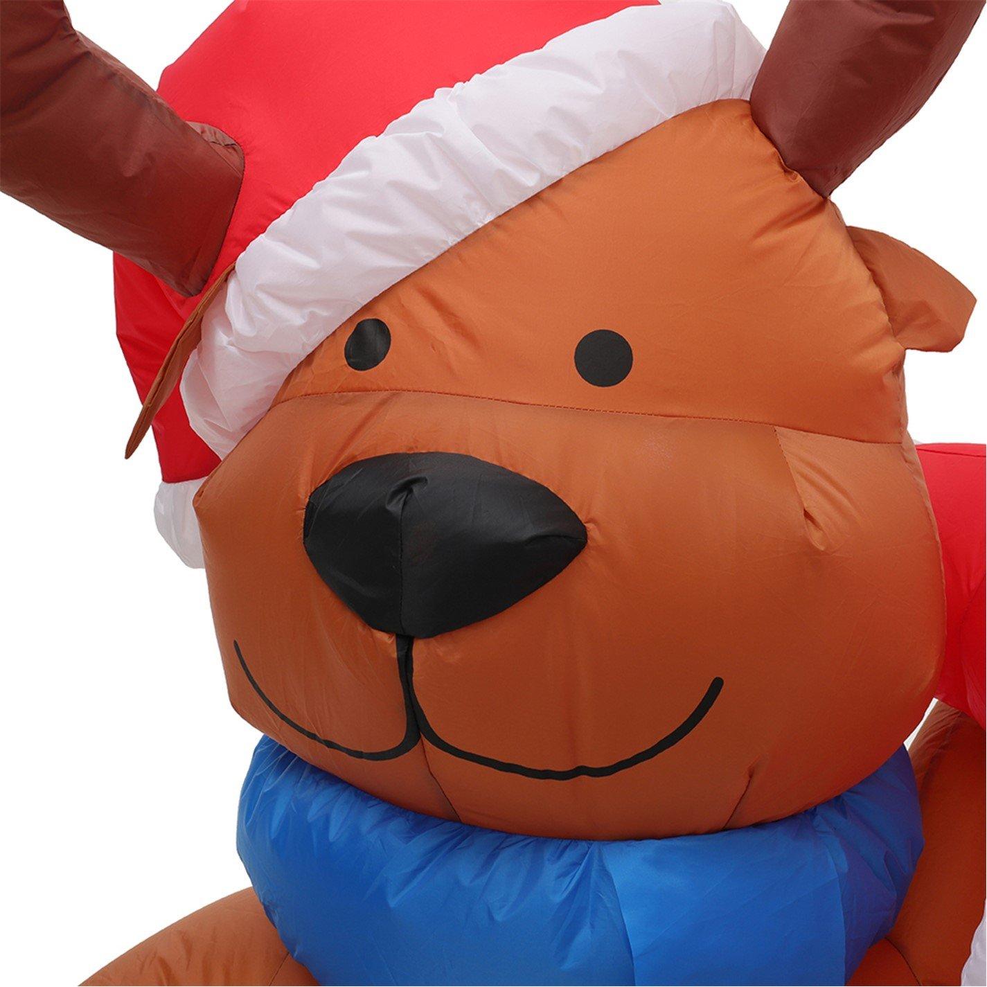 Multi - LIFE IDEAS - 1.5m Inflatable Father Christmas Air Blown - 9