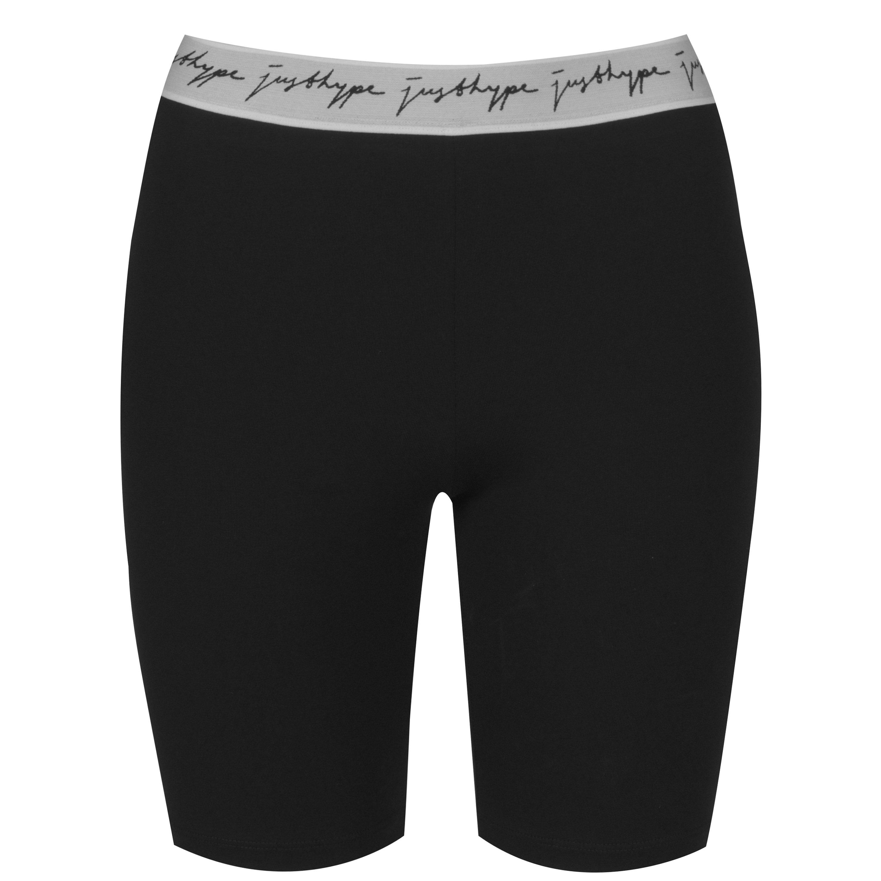 Black - Hype - Black Oversized T-Shirt and Cycle Shorts Women's Set - 6