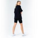 Noir - Hype - Black Oversized T-Shirt and Cycle Shorts Women's Set - 3