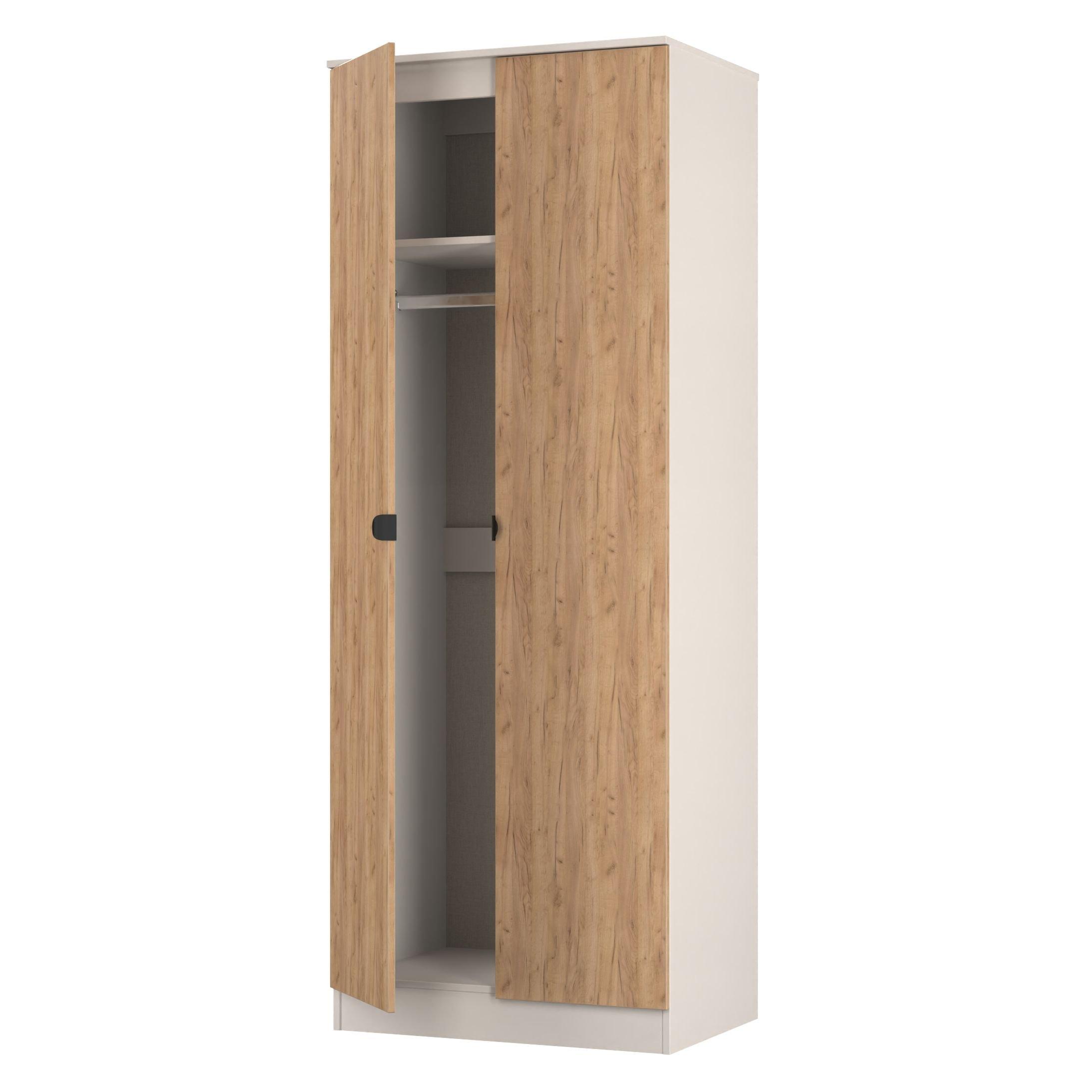 Craft Oak & Kas - Welcome Furniture - Solomon Double Wardrobe - 5