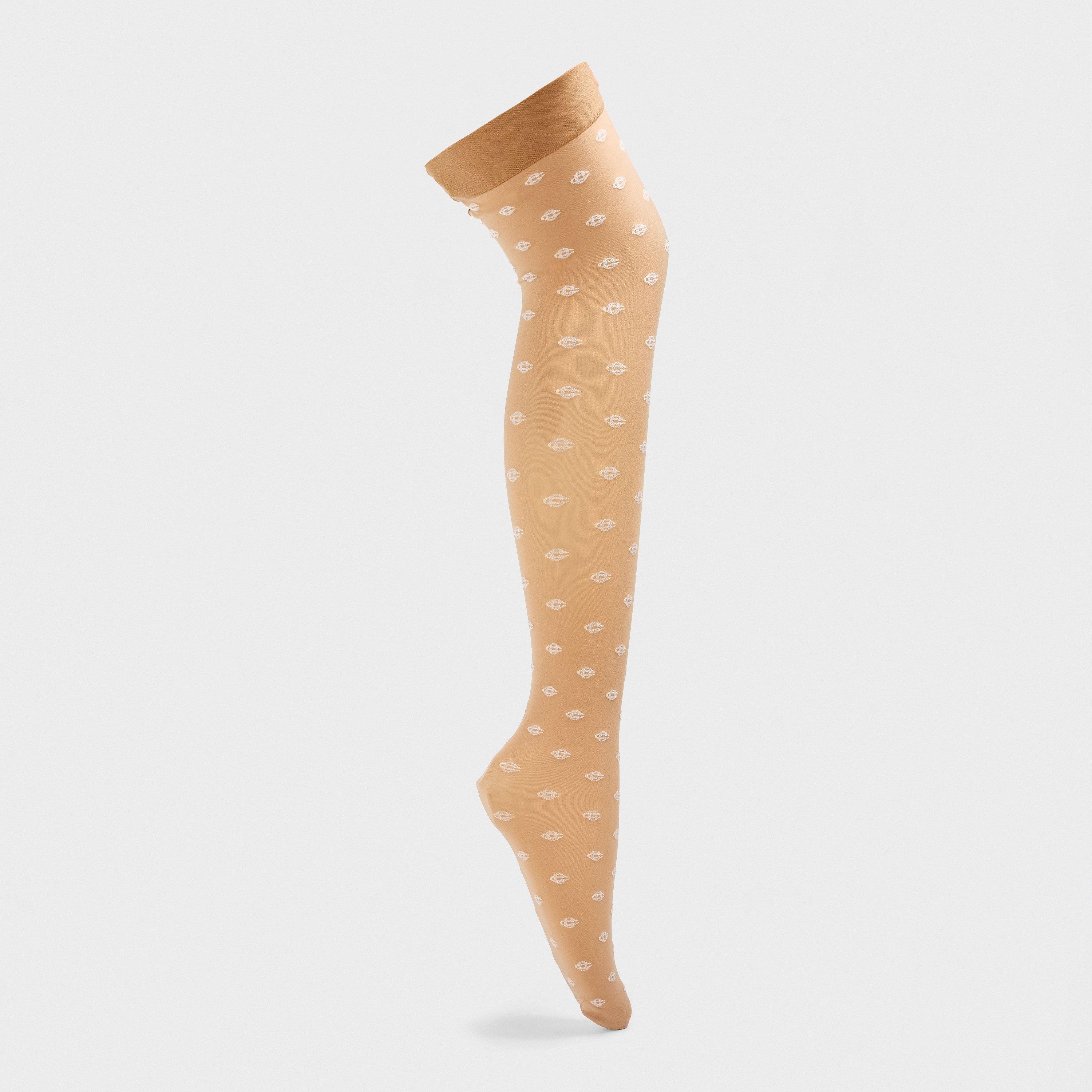Neutrals - Casablanca - Monogram Pattern Tights - 1