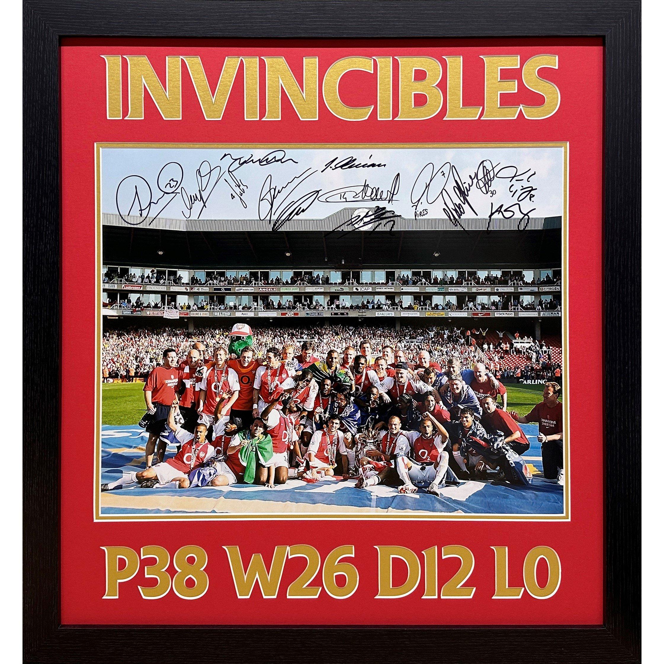 Red - AllStarSignings Ltd - Arsenal Invincibles photo signed by 14 players - 1