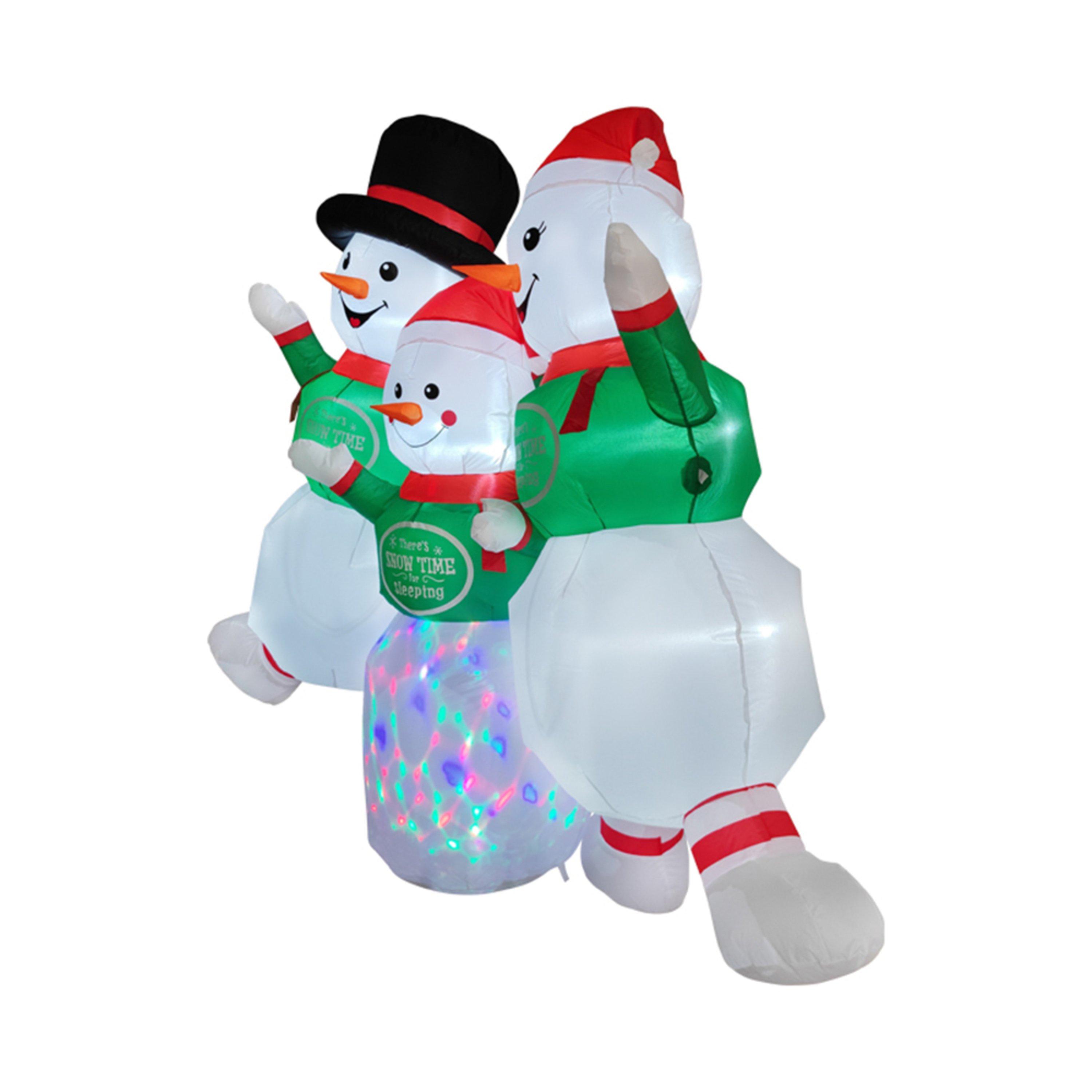 Multi-Colour - LIFE IDEAS - 2.4m Snowman Family Christmas Decoration - 3