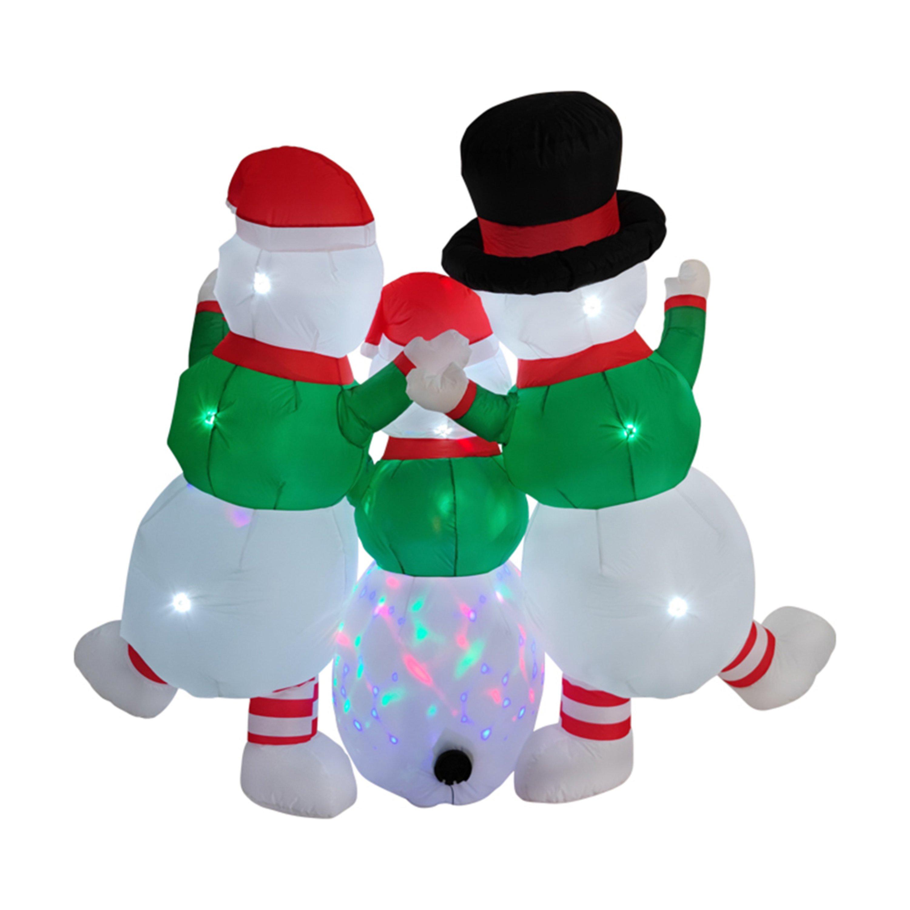 Multi-Colour - LIFE IDEAS - 2.4m Snowman Family Christmas Decoration - 4